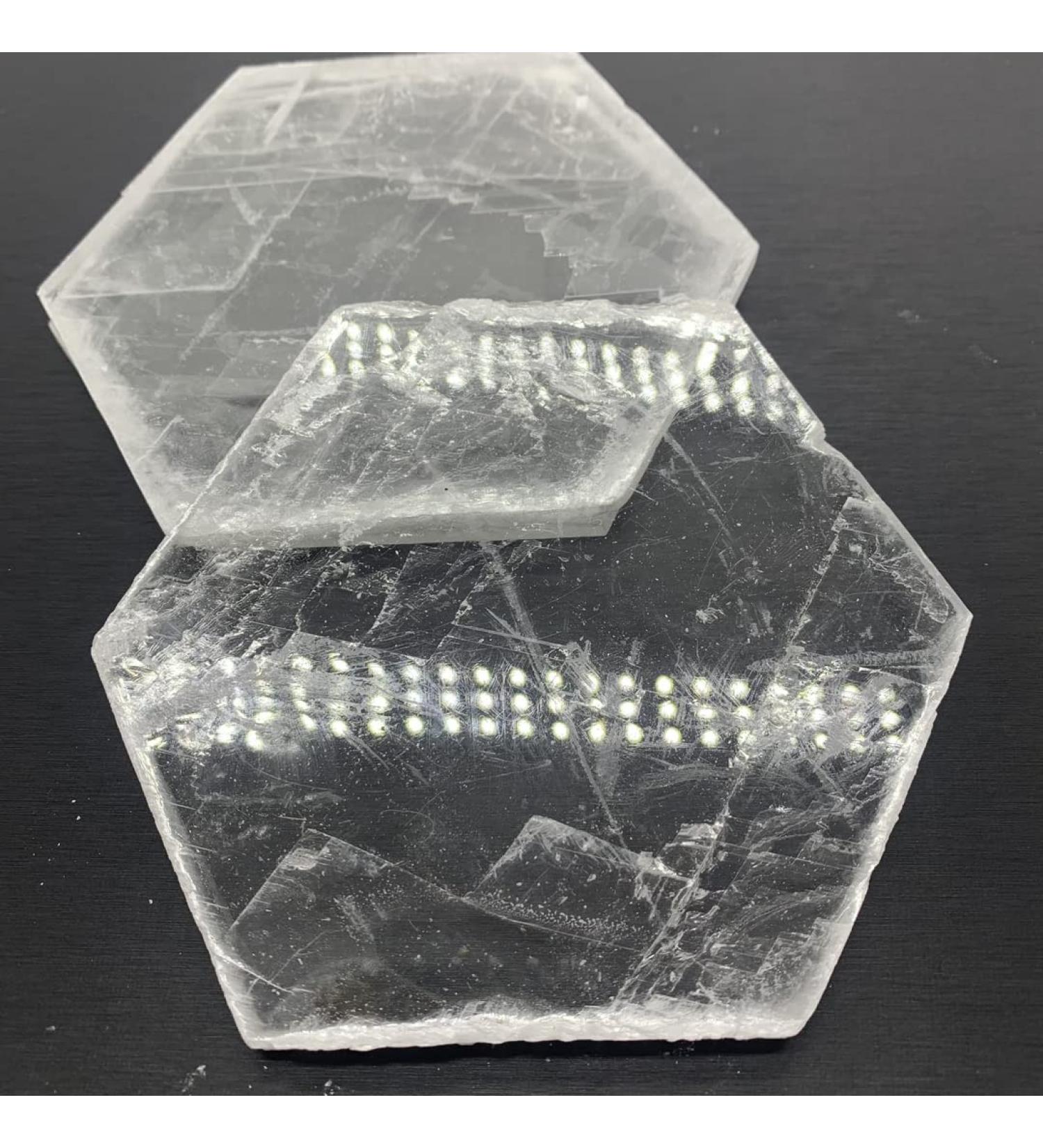 Crystal Natural Clear Gypsum Rhombus Shape Crystal Polished Stones Hand Carved Home Decoration Gifts Can be Used for JZIGTDEM - Buy Online on GoSupps.com