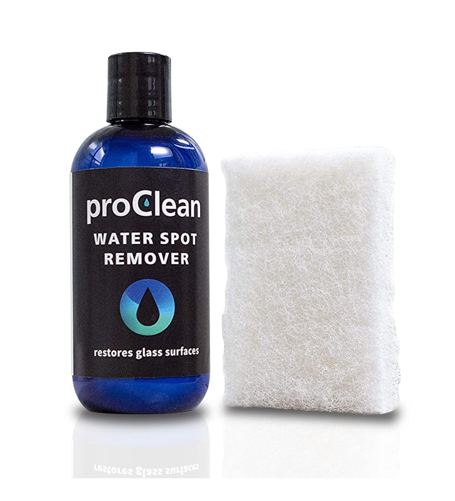 GlasWeld ProClean Hard Water Spot Remover Kit for Water Spots on Glass Metal & More - Includes Applicator Pad - Water Stain Remover for Glass Shower Door Cleaner & Car Window - Buy Online on GoSupps.com