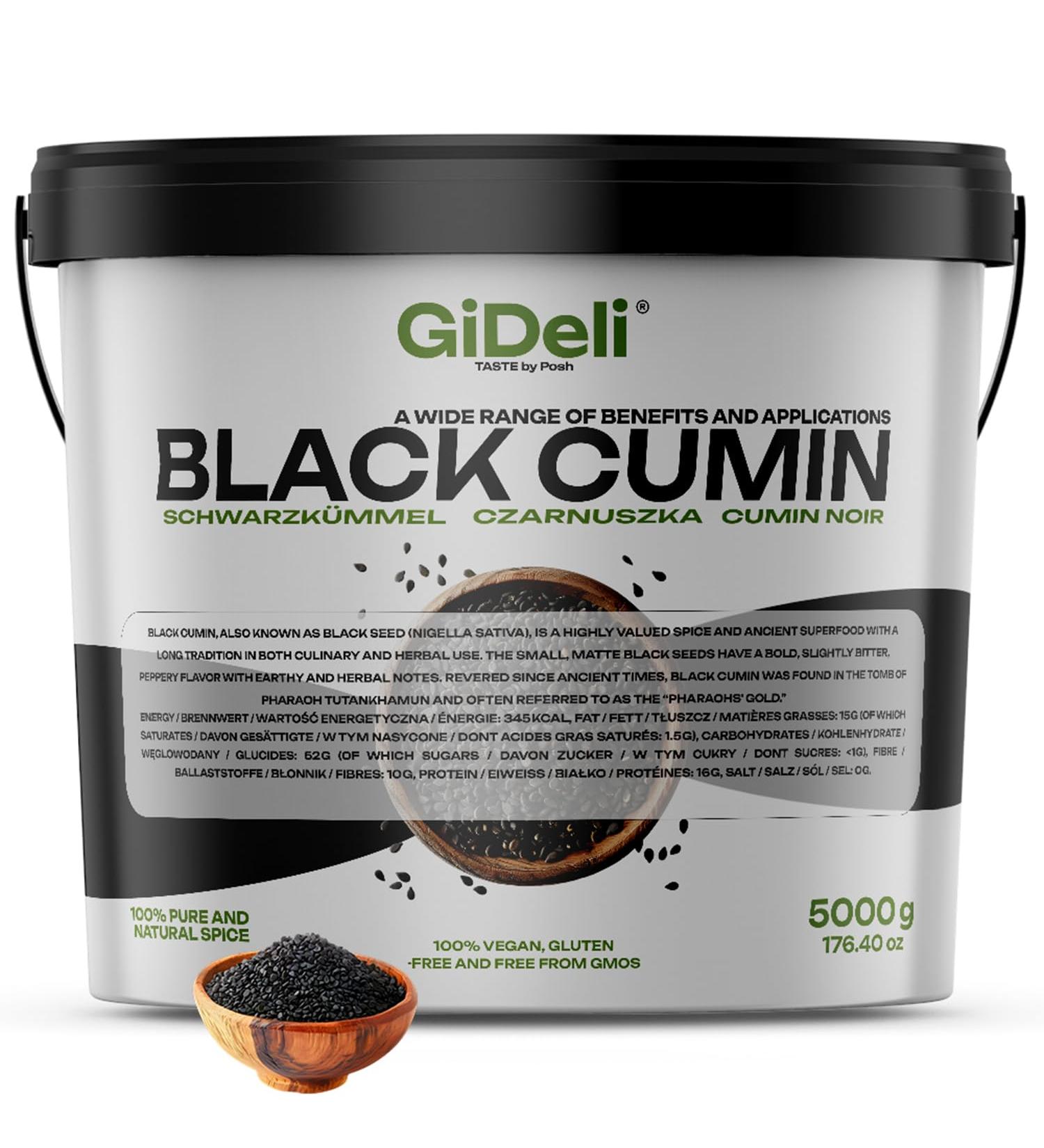  GiDeli GiDeli Whole Nigella Seeds 5kg Real Black Seed Versatile in Your Kitchen - Buy Online on GoSupps.com