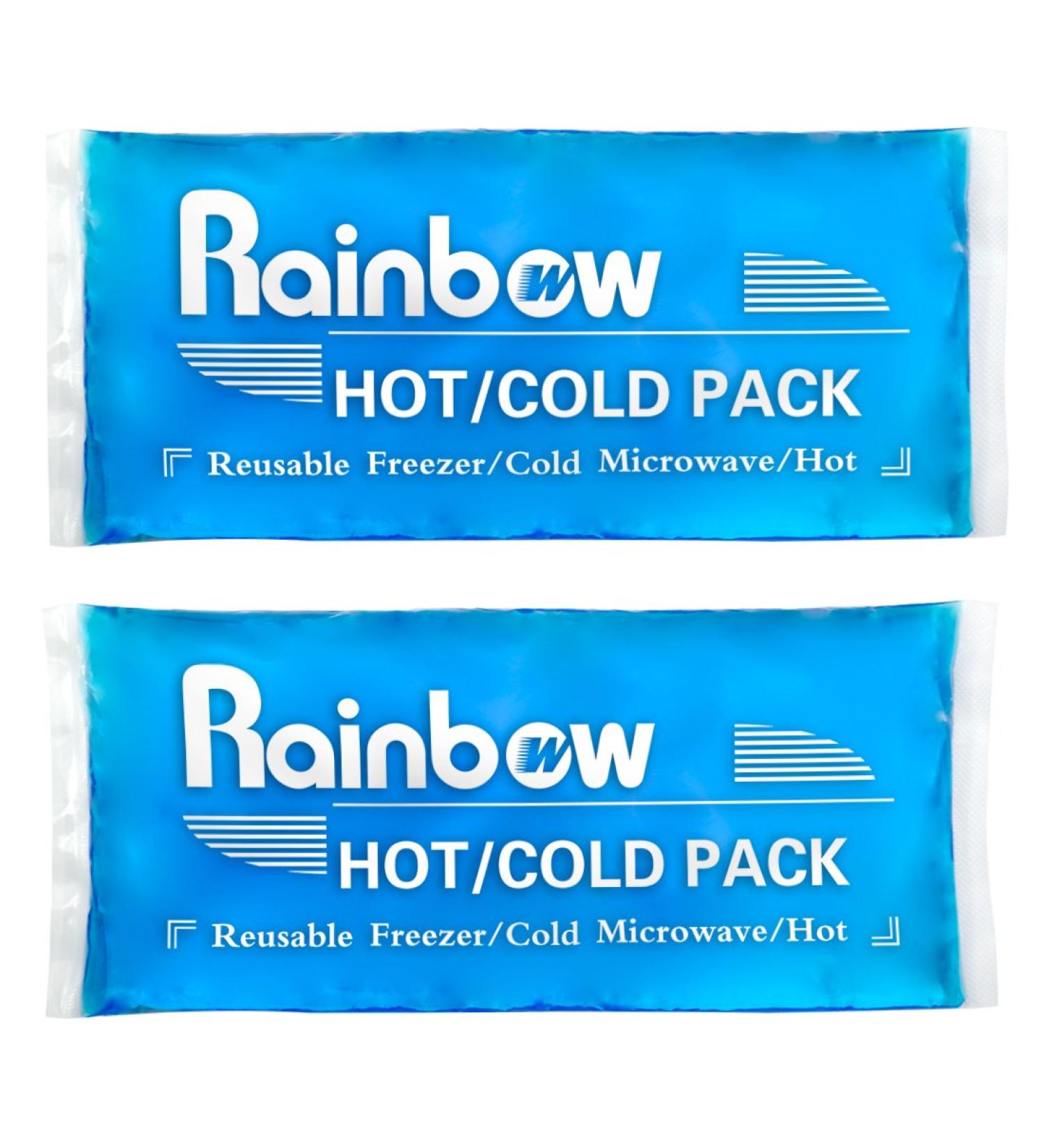 Reusable Gel Ice Packs 2 Pack - Hot and Cold Therapy for Injuries and Pain Relief - Flexible Comfort Ice Pack for Neck, Ankle, Knee, Shoulder, Elbow, Wrist, Feet - 9.8 x 4.3 - Buy Online on GoSupps.com