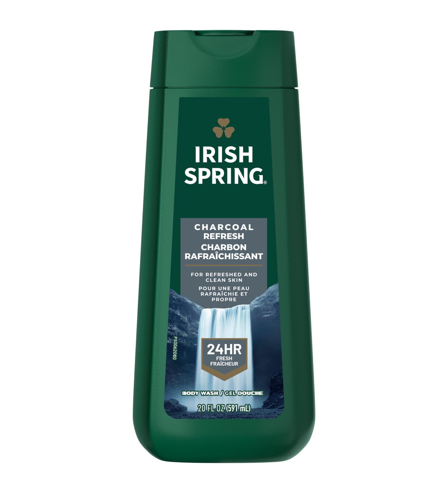 Irish Spring Men's Body Wash Shower Gel Charcoal Refresh 20 Fl Oz (Pack of 4) - Buy Online on GoSupps.com