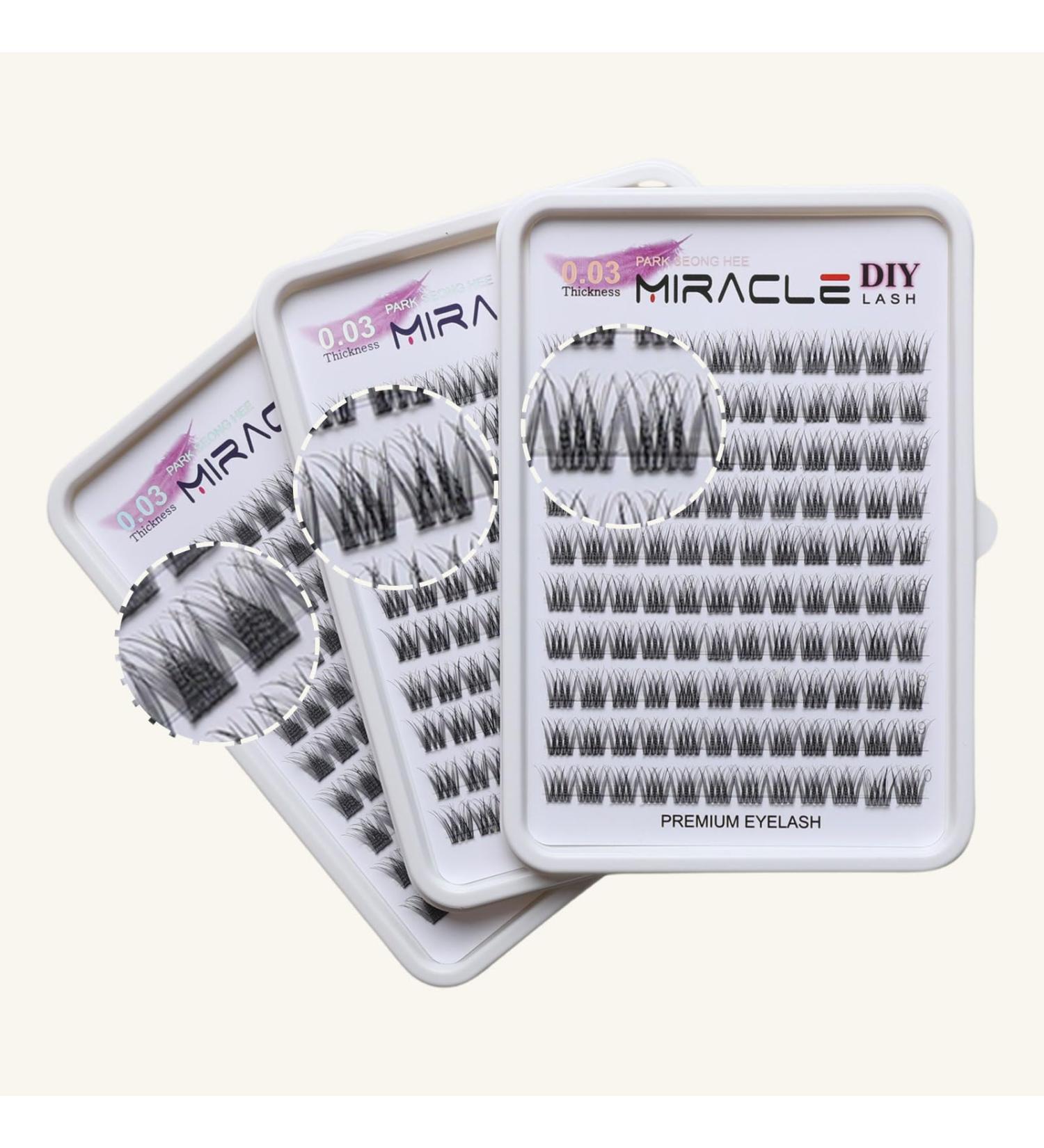 Park Sung Hee Miracle Lash DIY False Eyelashes - Lengthening 9mm-16mm Lash Clusters Contact Lens Friendly Easy to Apply Reusable Strip Lashes (E5-280 13mm - Buy Online on GoSupps.com