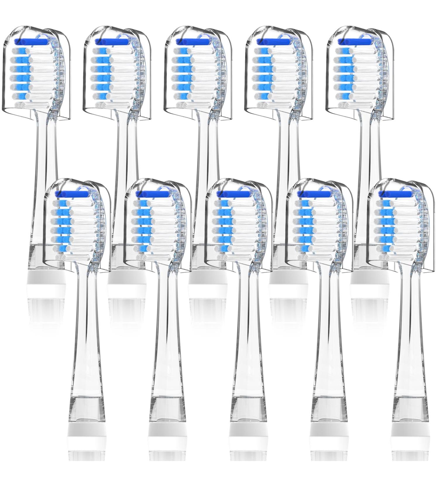Buy Seago SG513/SG977/SGEK6/DT-K6 Electric Toothbrush Replacement Brush Heads - 10 Pack for Kids (Blue Medium) - International Shipping Available - Buy Online on GoSupps.com