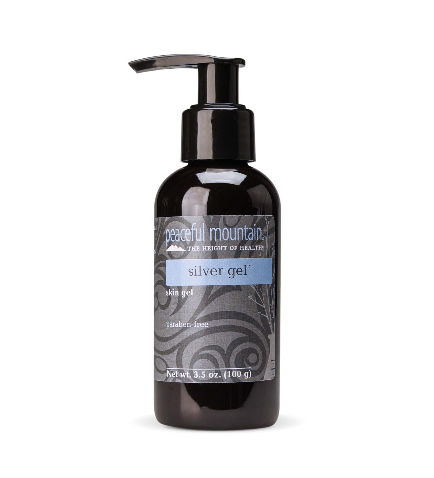 Peaceful Mountain Silver Gel - Colloidal Silver & Aloe Vera for Skin Relief - Non-Greasy Fragrance-Free - 3.5 oz - International Shipping Available - Buy Online on GoSupps.com