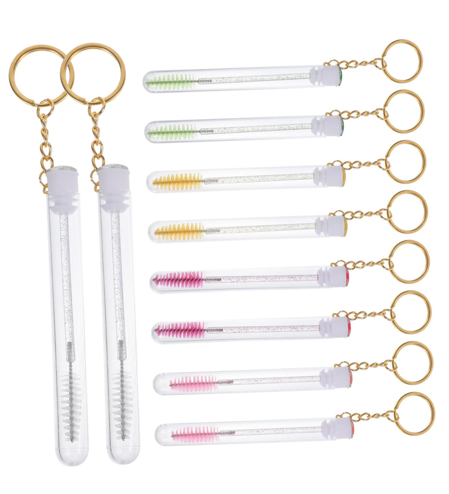 Housoutil Lash Extension Supplies 10 pcs Chain for Women Green Diamond Tube Girl Chains Lash Mascara Make Keychain Empty - Buy Online on GoSupps.com