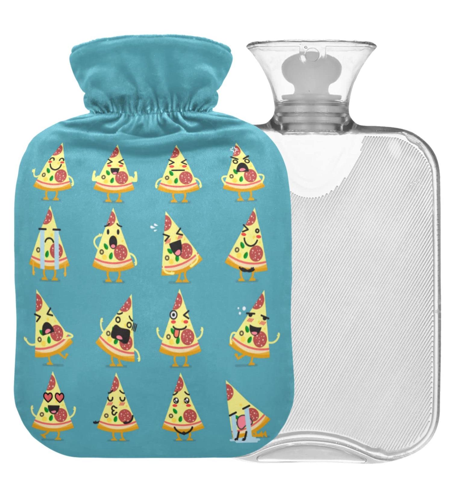 Buy Naanle Funny Pizza Heat Bottle - 2L Transparent Hot Water Bottle for Bed Hand & Feet Warmer | Pain Relief & Cold Therapy - Buy Online on GoSupps.com