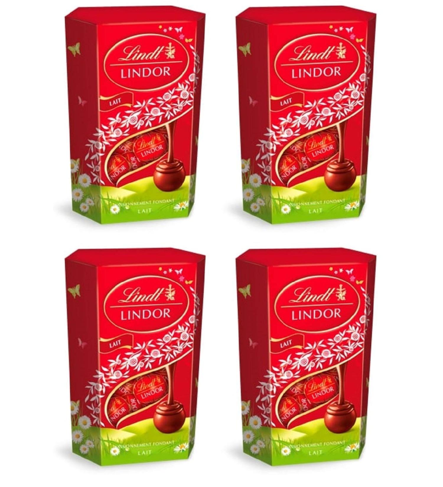 Lindt - Lindor Milk Cornet - Milk chocolate - Melting heart - 200g - Pack of 4 - Buy Online on GoSupps.com