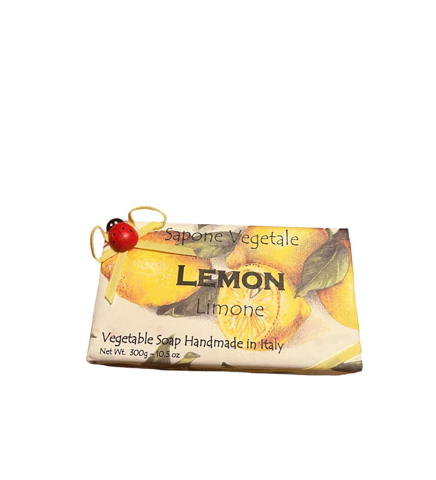 Alchimia Lemon Italian Vegetable Soap Ladybug Charm 10.5 Oz