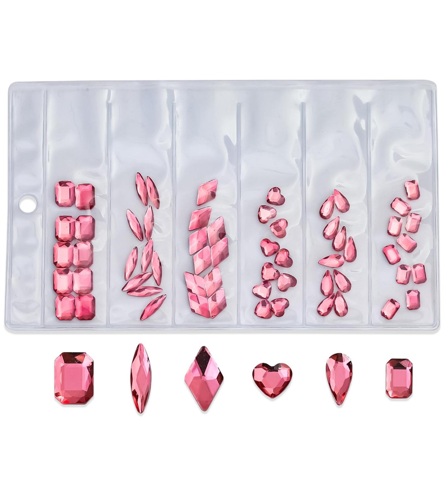 FEIlei 60Pcs Flatback Diamonds Jewelry Nail Art Rhinestones Decorations Manicure Charms - Buy Online on GoSupps.com
