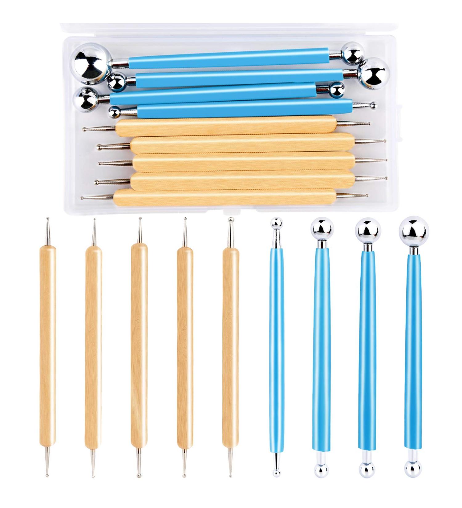 9-Part Puncture Tool Set for Nail Art & Rock Painting | Nail Design Pens with Storage Box | Marble Tool & Drawing Accessories - Buy Online on GoSupps.com