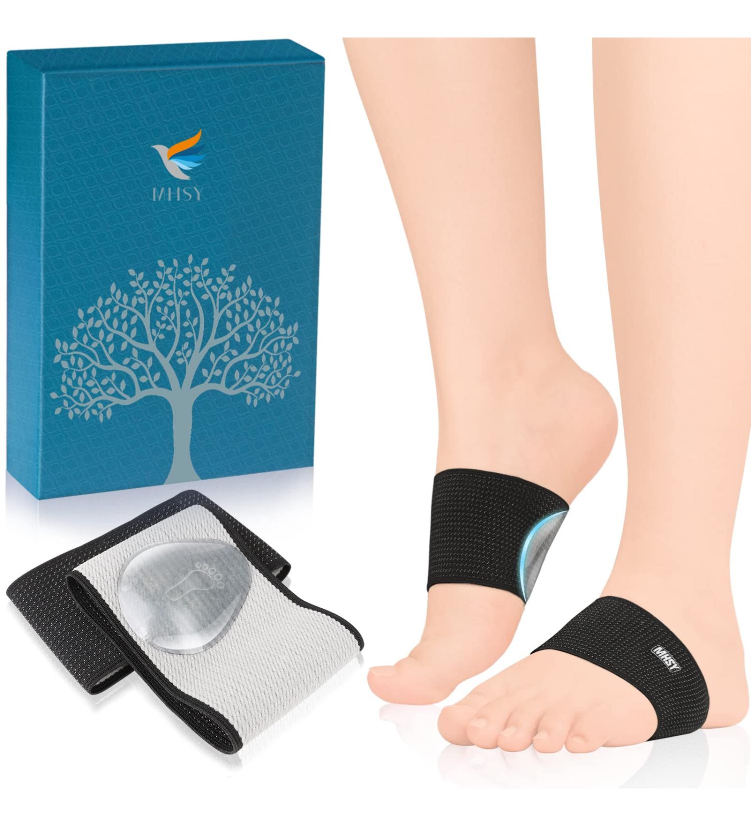 Copper Arch Support for Plantar Fasciitis & Flat Foot Pain Relief - Gel Pads for Fallen Arches - Size 7.9 to 9.5 Inches - Dark Grey - Buy Online on GoSupps.com