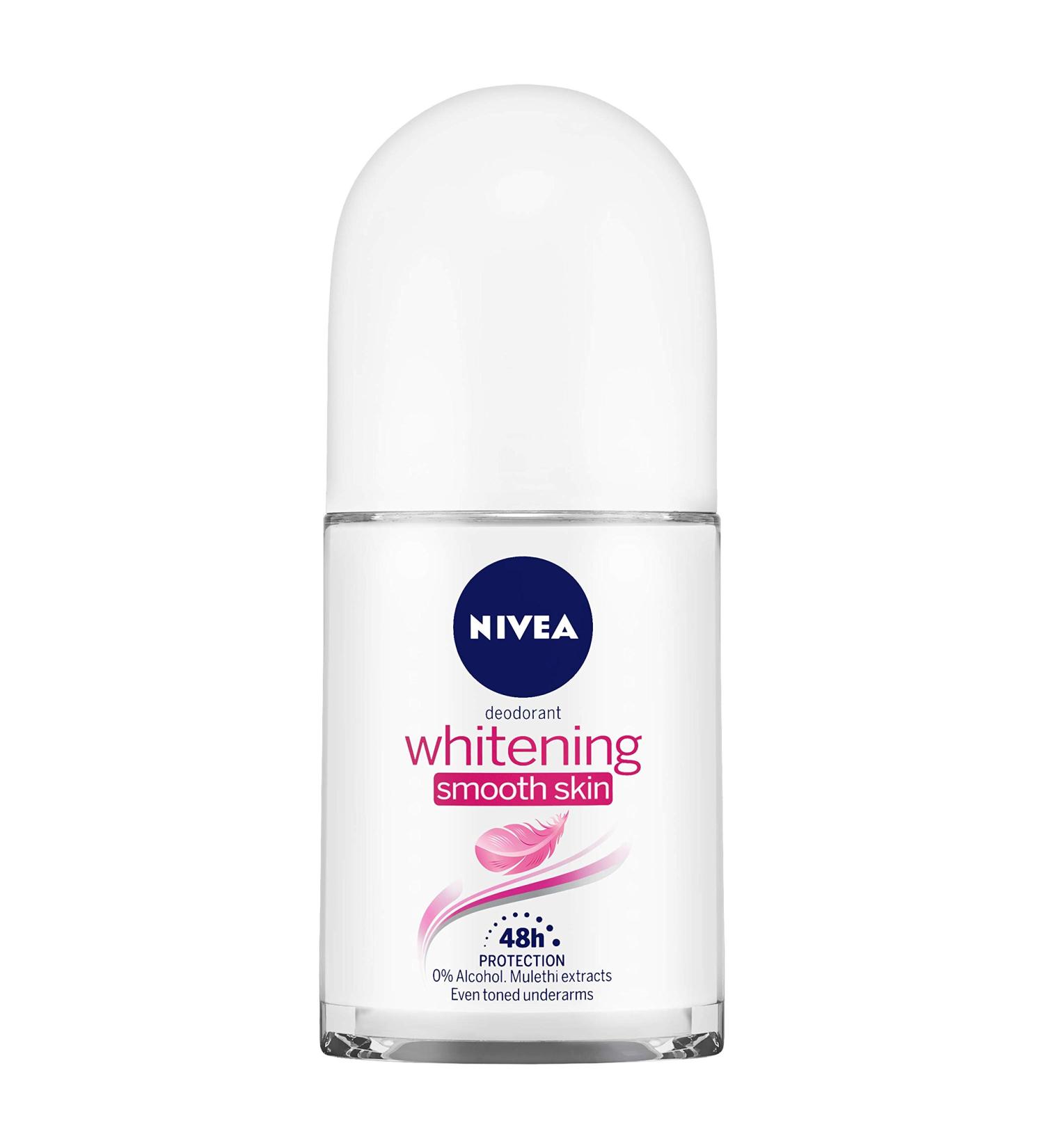 Nivea Whitening Smooth Skin Roll On 50ml - Get Radiant and Even Skin Tone - Buy Online on GoSupps.com