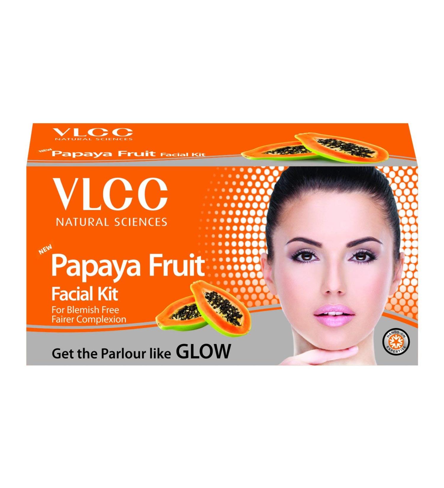 VLCC Papaya Fruit Facial Kit - 60gm | Exfoliate & Brighten Skin - Buy Online on GoSupps.com