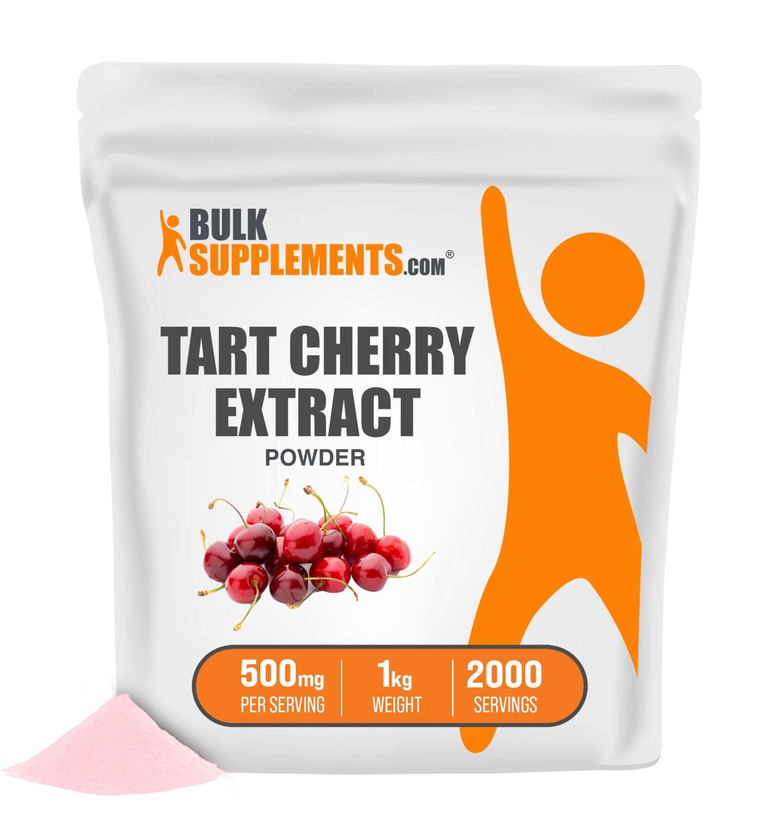 BulkSupplements.com Tart Cherry Extract - Cherry Extract for Baking - Dried Tart Cherries - Antioxidant Supplement - Sour Powder - Tart Cherry Powder (1 Kilogram - 2.2 lbs) 2.2 Pound (Pack of 1) - Buy Online on GoSupps.com