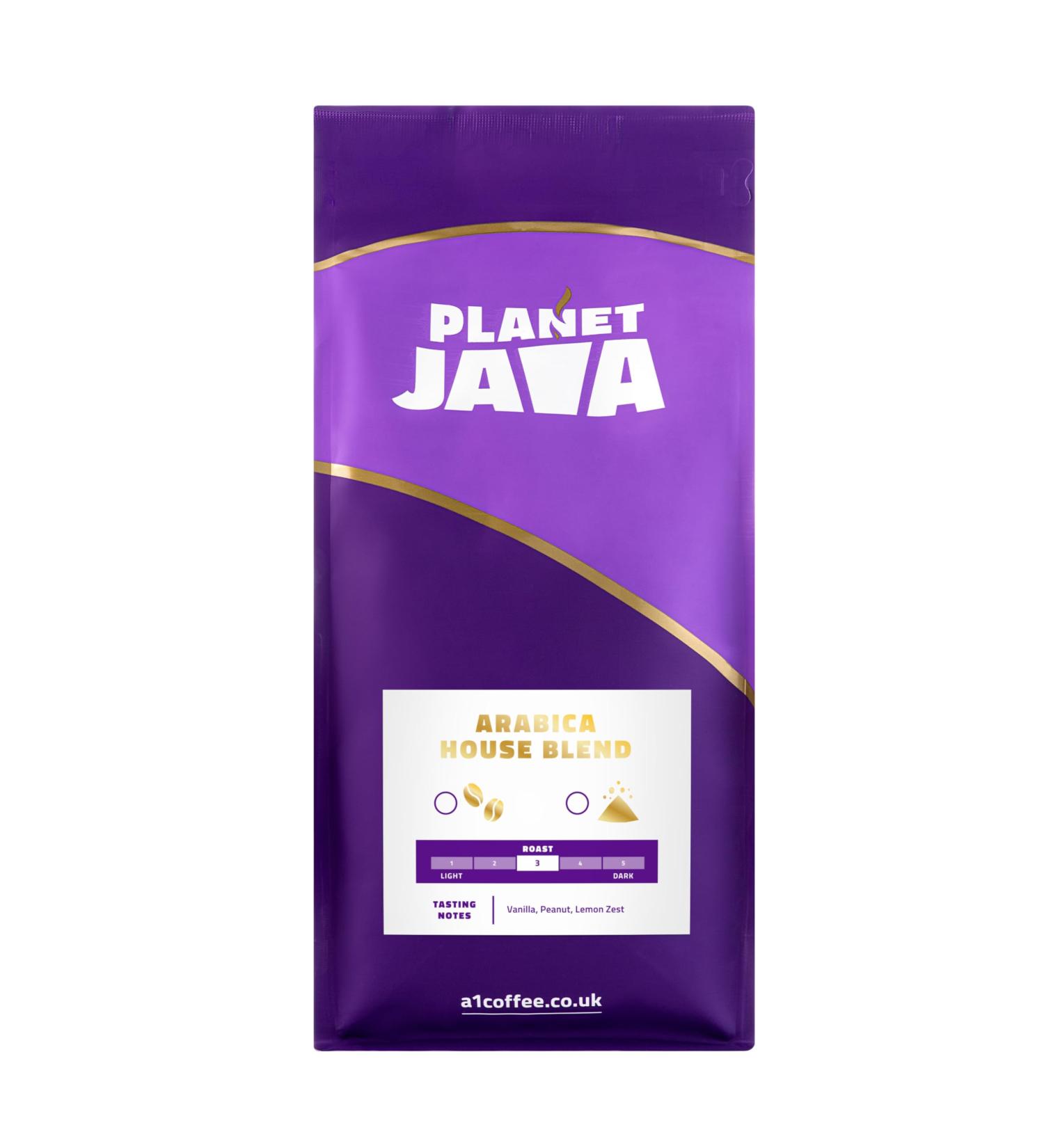Planet Java High Roast 100% Arabica Medium Roast Coffee Beans (1kg Bag) For All Bean To Cup Machines