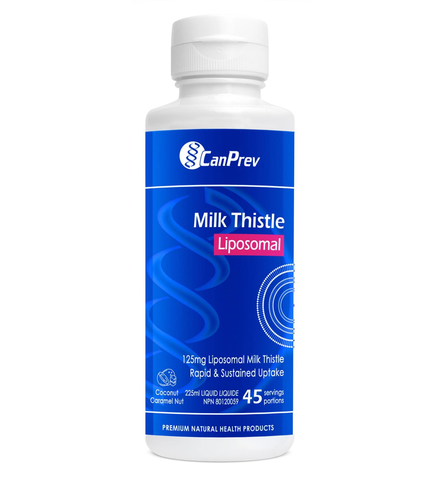 CanPrev Liposomal Milk Thistle 225ml Coconut Caramel Nut No Alcohol Added Supports Liver Function & Digestive Balance - Buy Online on GoSupps.com