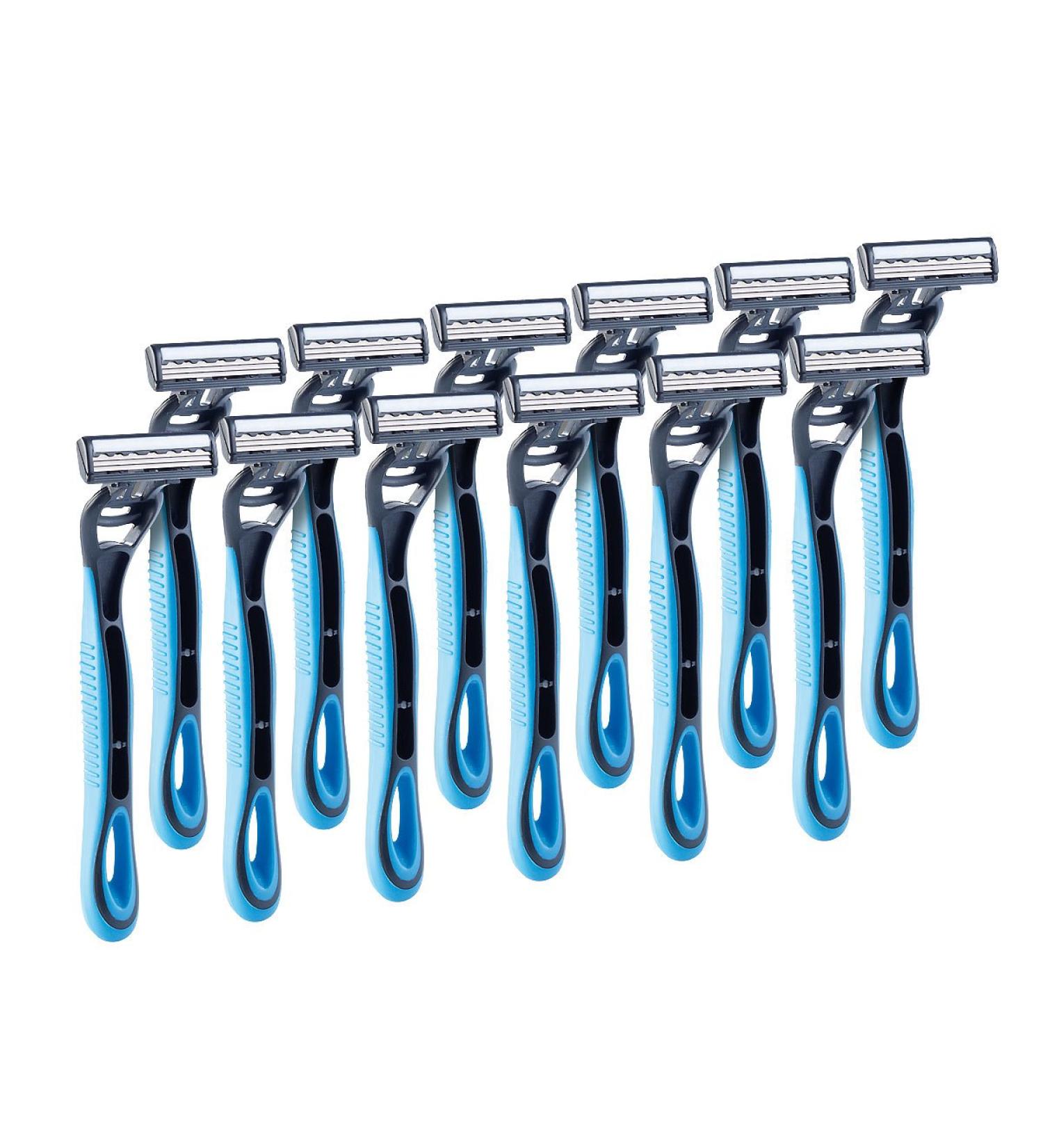 PEARL Wet Razor 12-Pack - 3-Blade Disposable Safety Razors for a Smooth Shave | Buy Now Worldwide - Buy Online on GoSupps.com