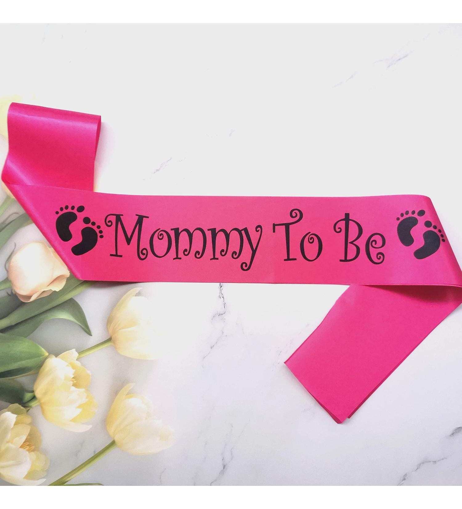 Mommy to Be Sash | Hot Pink Baby Shower Decorations | New Mom Gift Ideas | Gender Reveal Party Supplies for Baby Girl - Buy Online on GoSupps.com