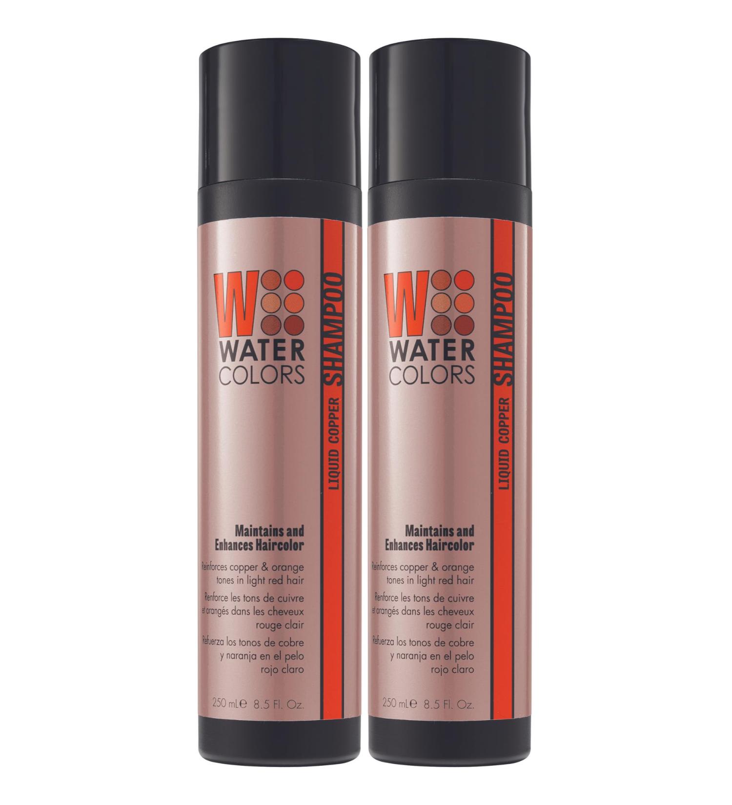 Watercolors Liquid Copper Semi-Permanent Color Depositing Shampoo - Sulfate & Paraben Free 8.5 oz (Pack of 2) - Enhance & Maintain Hair Color - Buy Online on GoSupps.com