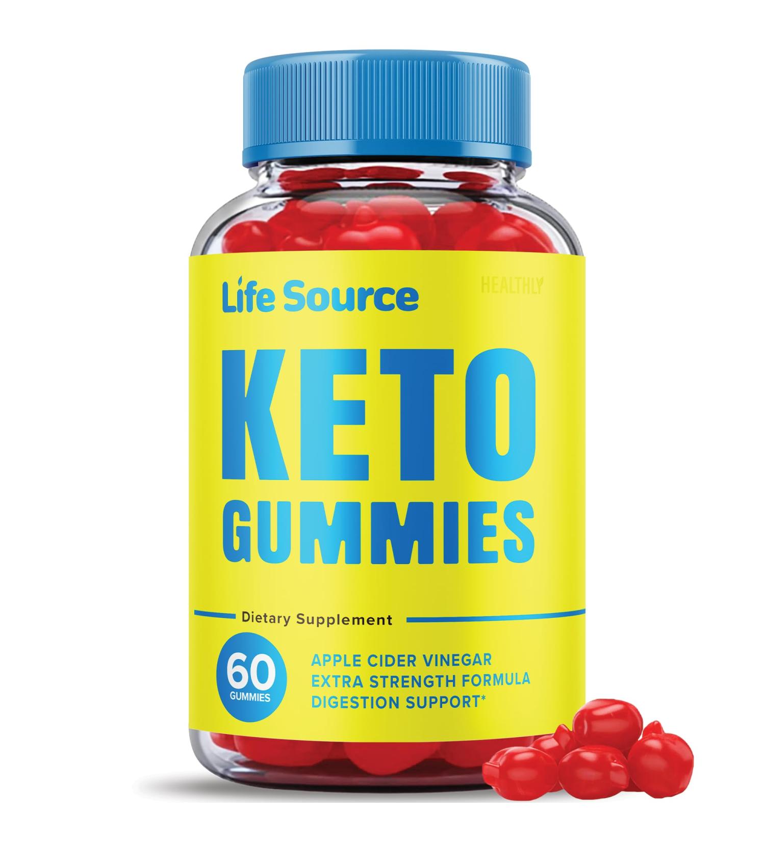 Life Source Keto Gummies with Apple Cider Vinegar - 1000mg Extra Strength (60 Gummies) - Buy Online on GoSupps.com