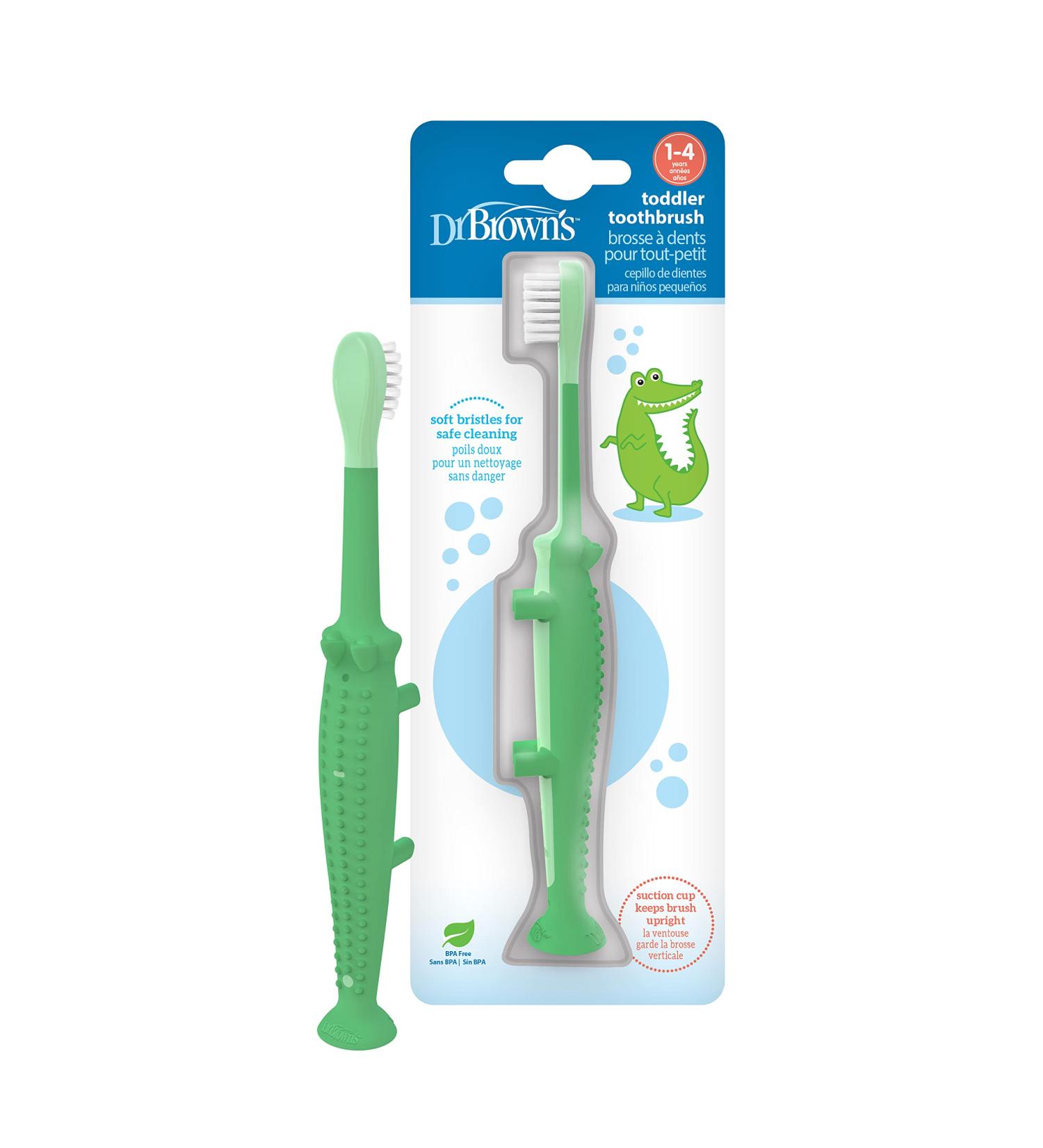 Dr. Brown's Crocodile Toddler Toothbrush - Green - Buy Online on GoSupps.com