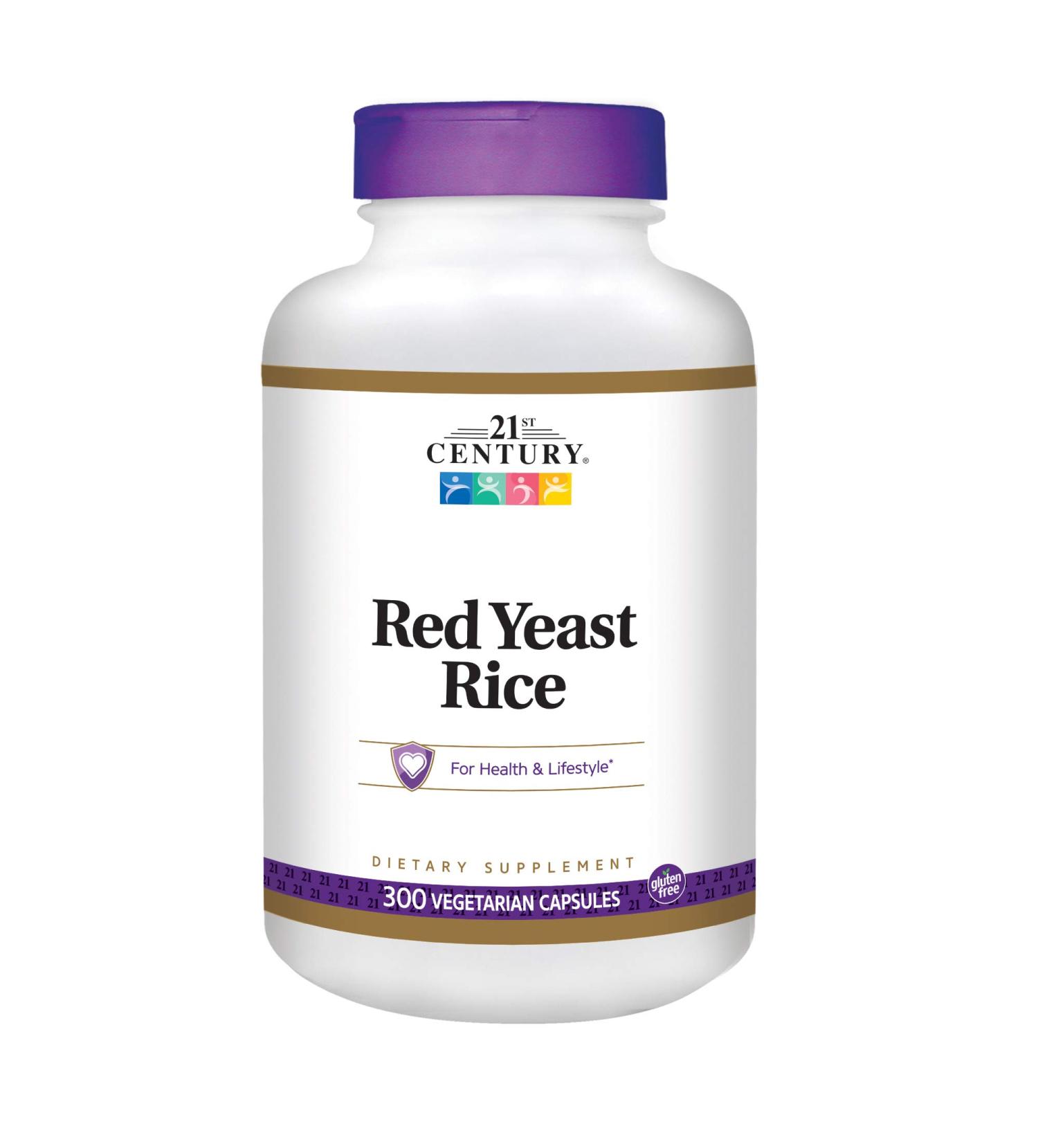 21st Century Red Yeast Rice Extract Veg Capsules 300 Count - Buy Online on GoSupps.com