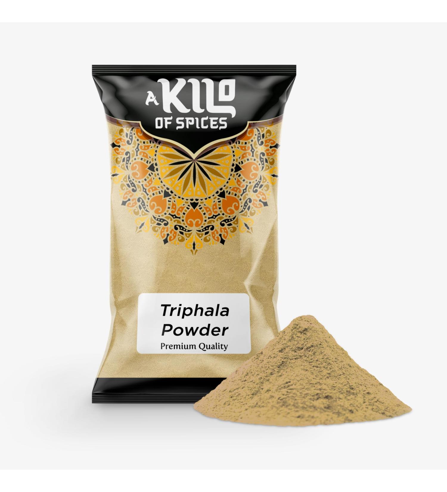 A Kilo of Spices | Triphala Powder - Nutrient-Dense Superfood for Daily Health and Vitality | Boost Your Immunity | No Artificial Additives | Natural & Effective Triphala Powder - 1 Kg 1.00 kg (Pack of 1)