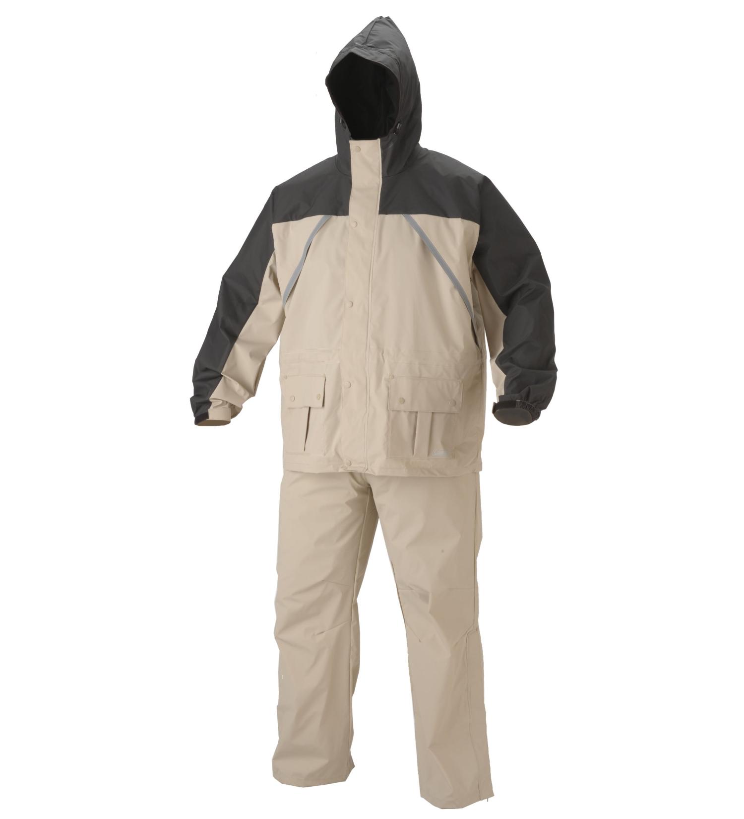 Coleman PVC/Nylon Rain Suit - X-Large Tan | Waterproof Outdoor Gear - Buy Online on GoSupps.com