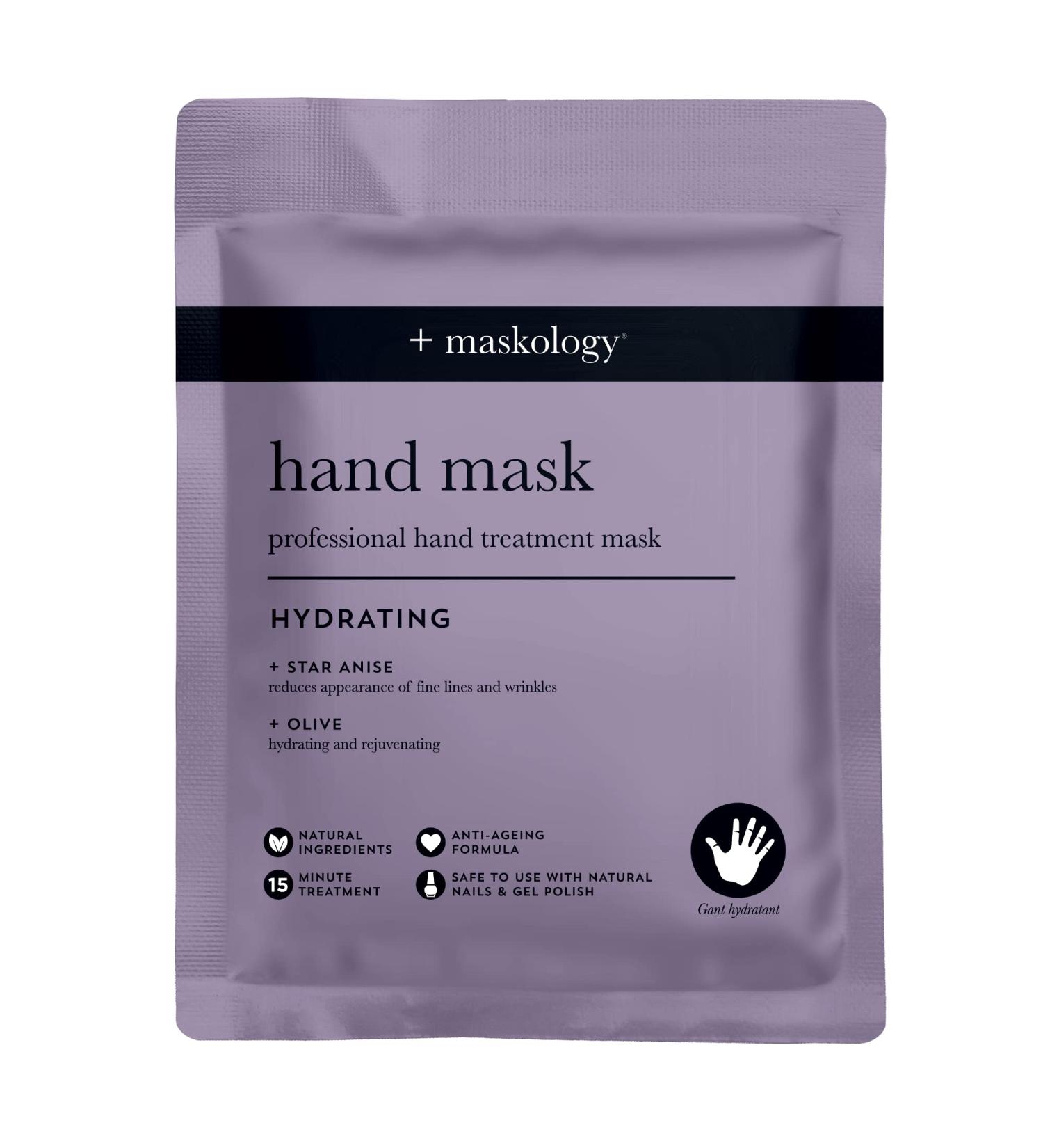 MASKOLOGY HAND MASK Hydrating Hand Treatment 1 Pair | Anti Ageing Hand Mask | Apple Extract |Nourishing Argan Oil & Shea Butter | Hand Moisture Gloves | 100% Plant Based |