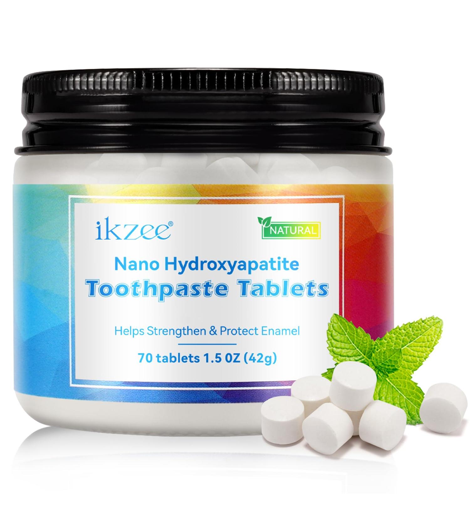 70 Mint Chewable Toothpaste Tablets - Eco-Friendly Nano Hydroxyapatite for Sensitive Teeth - Travel-Friendly & Effective Mouthwash Alternative - Buy Online on GoSupps.com