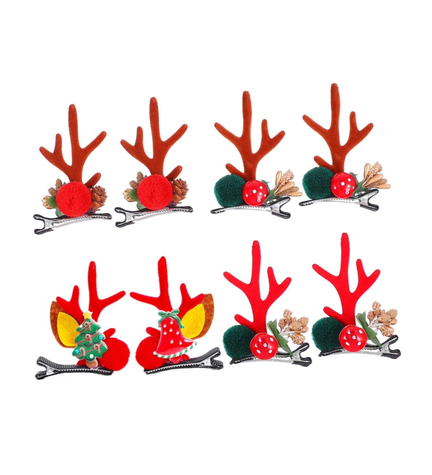 minkissy 4 Pairs Christmas Hair Clips Hair Decoration Deer Ear Headband Elk Deer Hair Clips Xmas Hair Clip Kids Hair Clips for Girls Elk Antlers Clips Abs Hair Accessories Miss - Buy Online on GoSupps.com