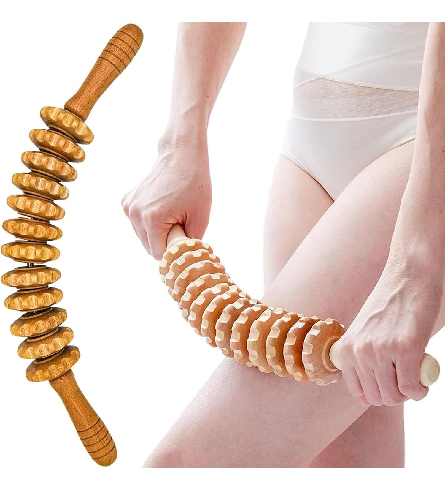 Lukezors Tuuli Accessories - Premium Wood Body Roller & Fascia Stick for Muscle Relaxation Legs Neck & Body Sculpting - Shop Internationally! - Buy Online on GoSupps.com