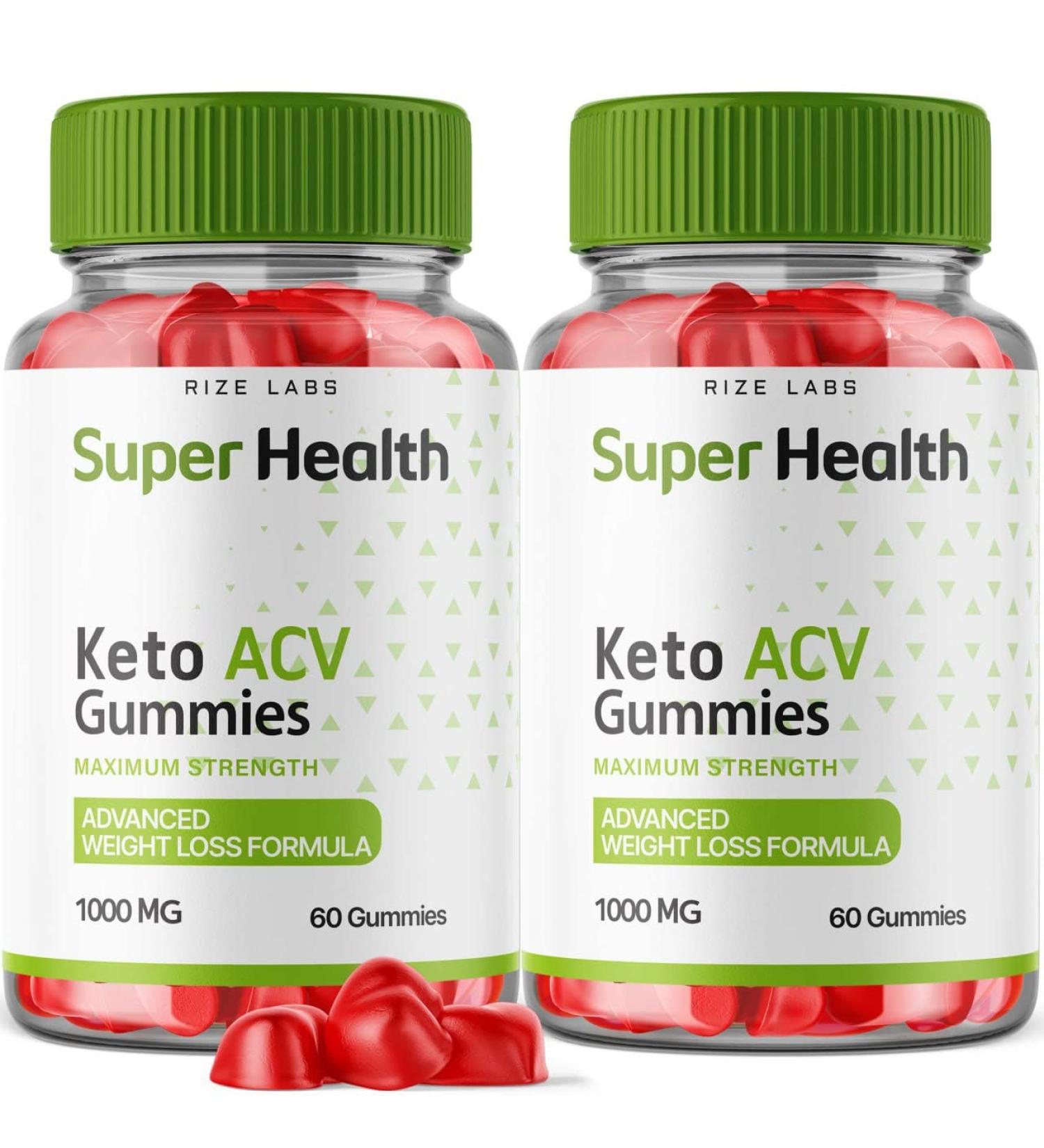 2 Pack Superhealth Keto Gummies - Advanced Weight Loss Belly Fat Apple Cider Vinegar Gummies - 120 Count - Buy Online on GoSupps.com