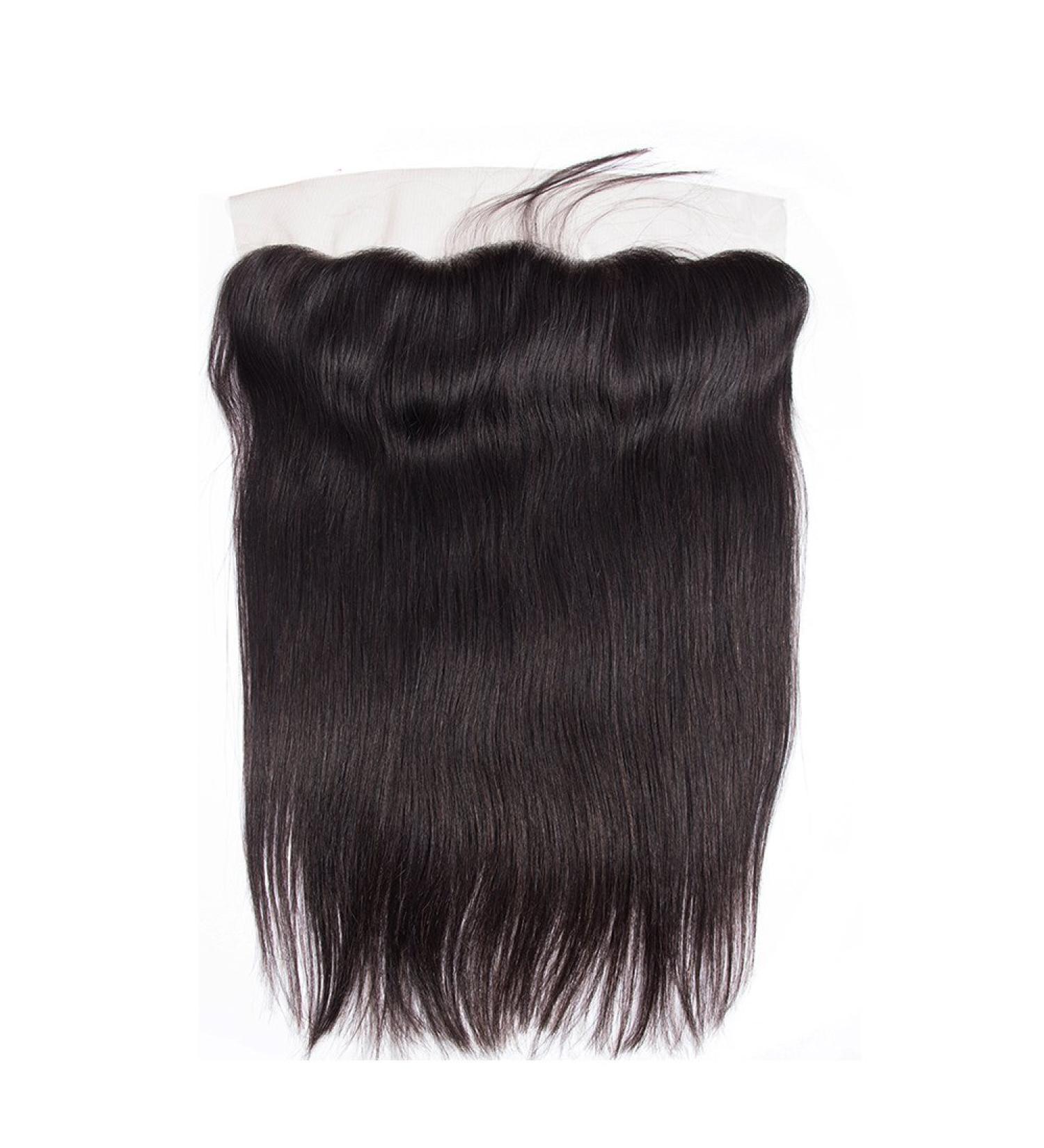 Mila Real Hair Lace Frontal Closure | 13x4 Brazilian Virgin Remy Hair | Natural Black with Baby Hair | Smooth & Free Part 20/50cm - Buy Online on GoSupps.com