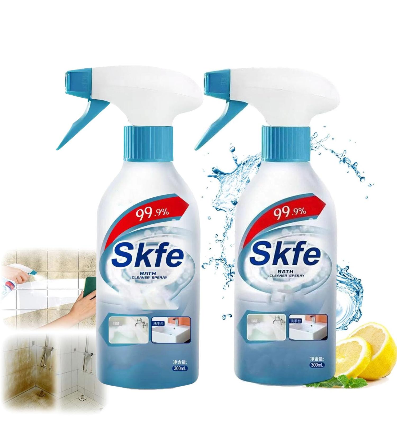 Skfe Bath Cleaner Spray Bathroom Descaler Stubborn Stains Cleaner Bathroom Descaler Cleaner Skfe Bathroom Cleaning Spray Multipurpose Cleaning Spray for Bathroom Toilet Shower (2pcs) - Buy Online on GoSupps.com