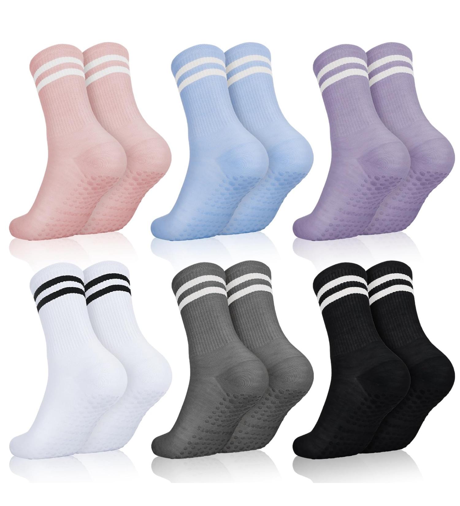 Apricitie Slipproof Yoga Socks for Women | Anti-Slip Pilates & Sports Grip Socks - Perfect for Couples Girls & Fitness - Buy Online on GoSupps.com