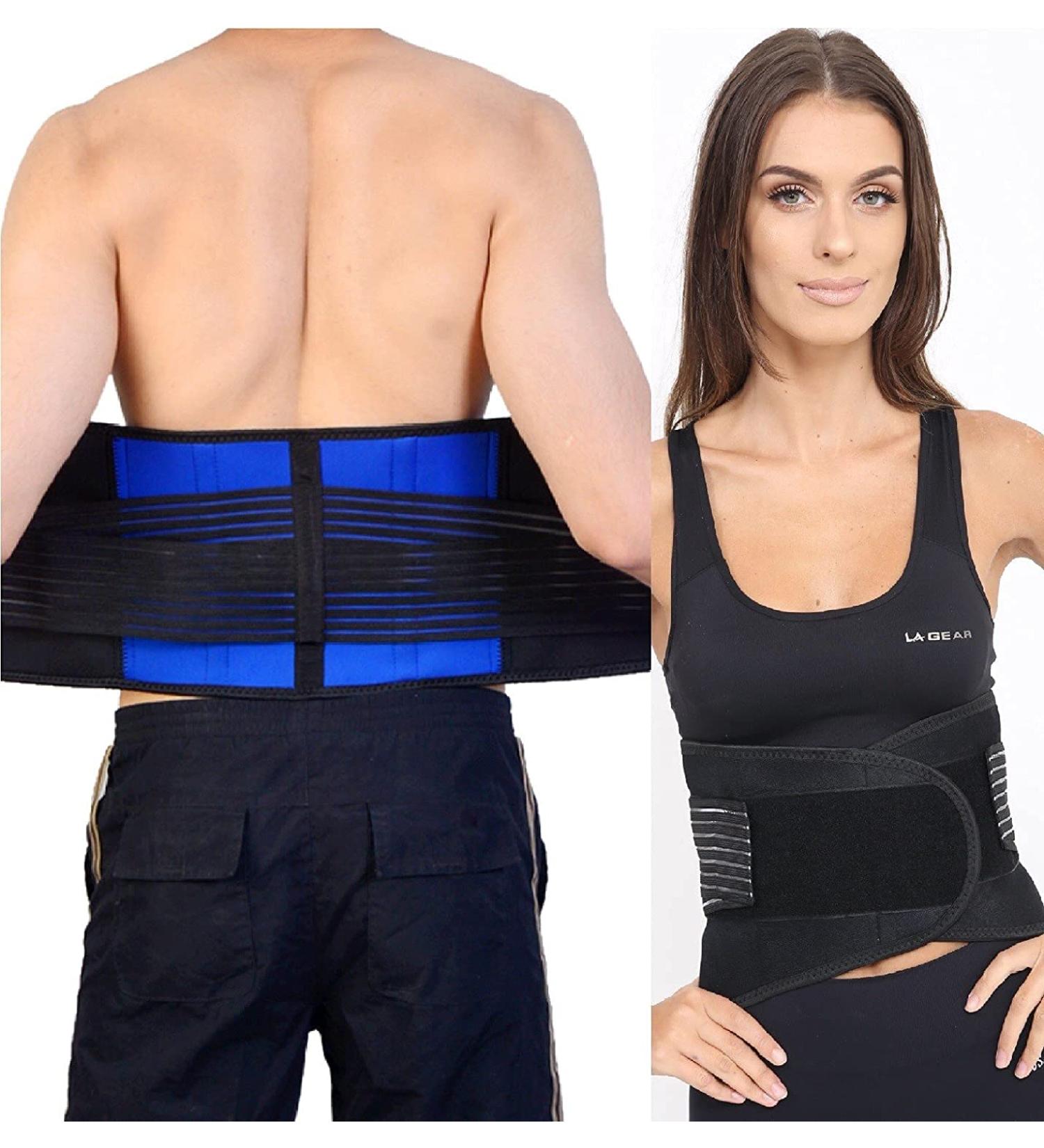 Buy Deluxe Double-Pull Neoprene Lumbar Support Belt | XX-Large Lower Back Support Brace for Exercise - International Shipping Available - Buy Online on GoSupps.com