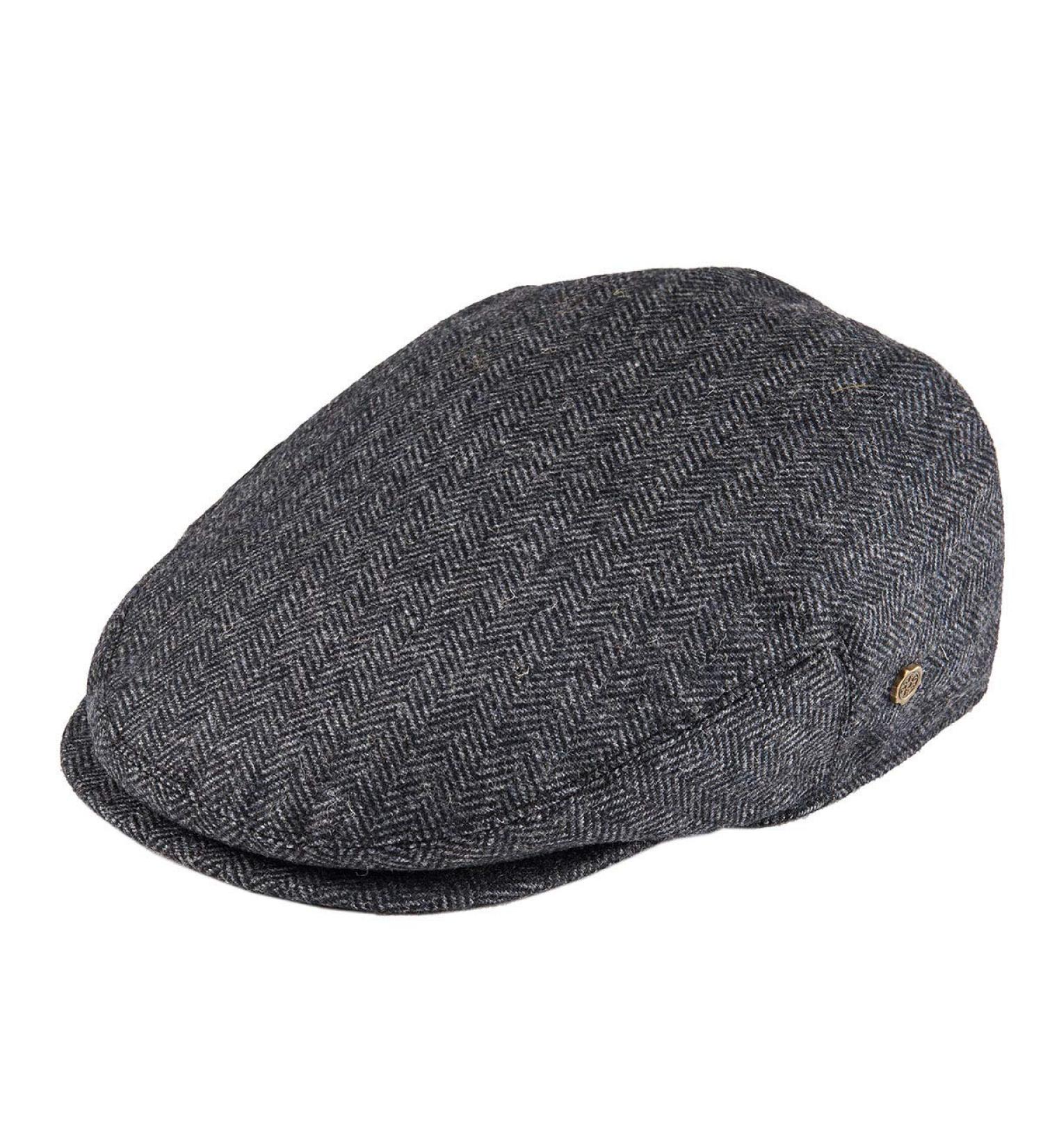 VOBOOM Men's Wool Blend Herringbone Flat Ivy Newsboy Hat - Dark Grey 7 7/8 - Buy Online on GoSupps.com