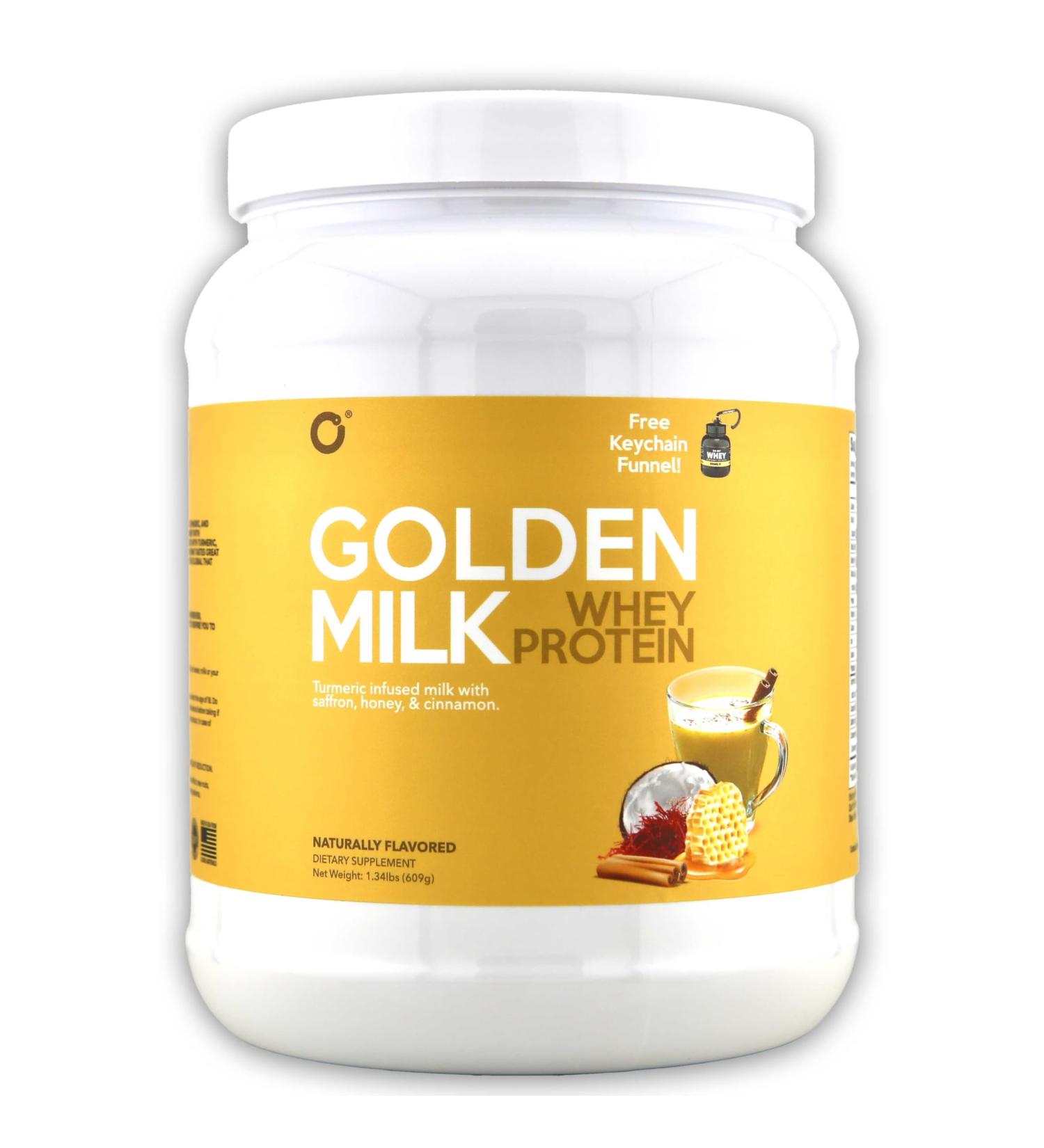 ONMYWHEY Golden Milk Whey Protein Powder Turmeric Saffron & Cinnamon Infused Naturally Flavored 20 Servings - Buy Online on GoSupps.com