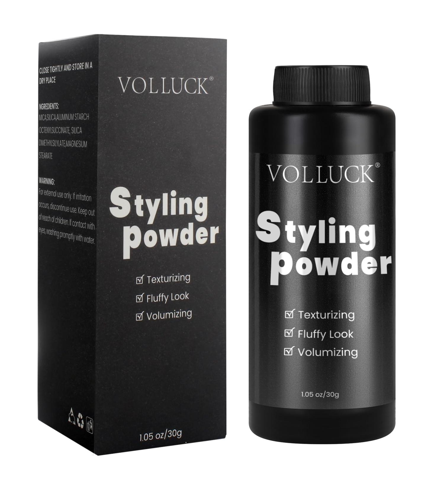 VOLLUCK Hair Styling Powder - 1.05oz Texturizing Powder for Volume | Soft & Fluffy No Mess Formula for Men & Women - Buy Online on GoSupps.com