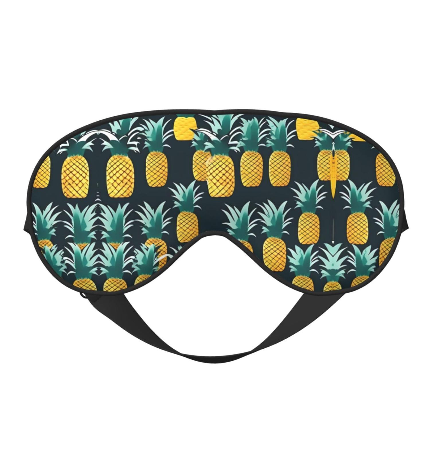 Buy SSIMOO Pineapple Print Double-Sided Eye Mask | Soft Light Blocking Eye Mask for Enhanced Sleep Quality - International Shipping Available - Buy Online on GoSupps.com
