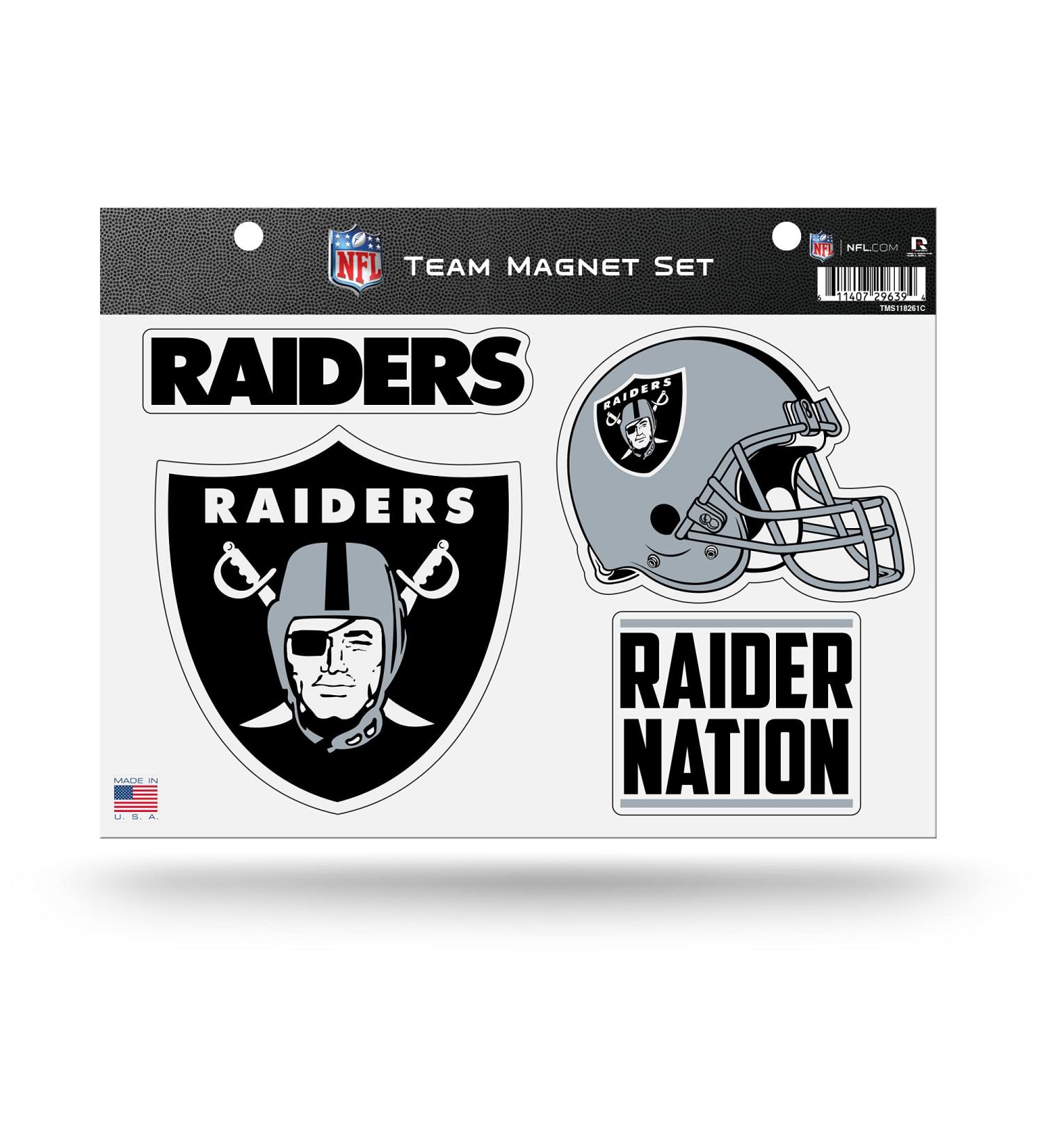 Las Vegas Raiders NFL Magnet Set - 8.5 x 11 - Home/Office/Kitchen Decor - Buy Online on GoSupps.com