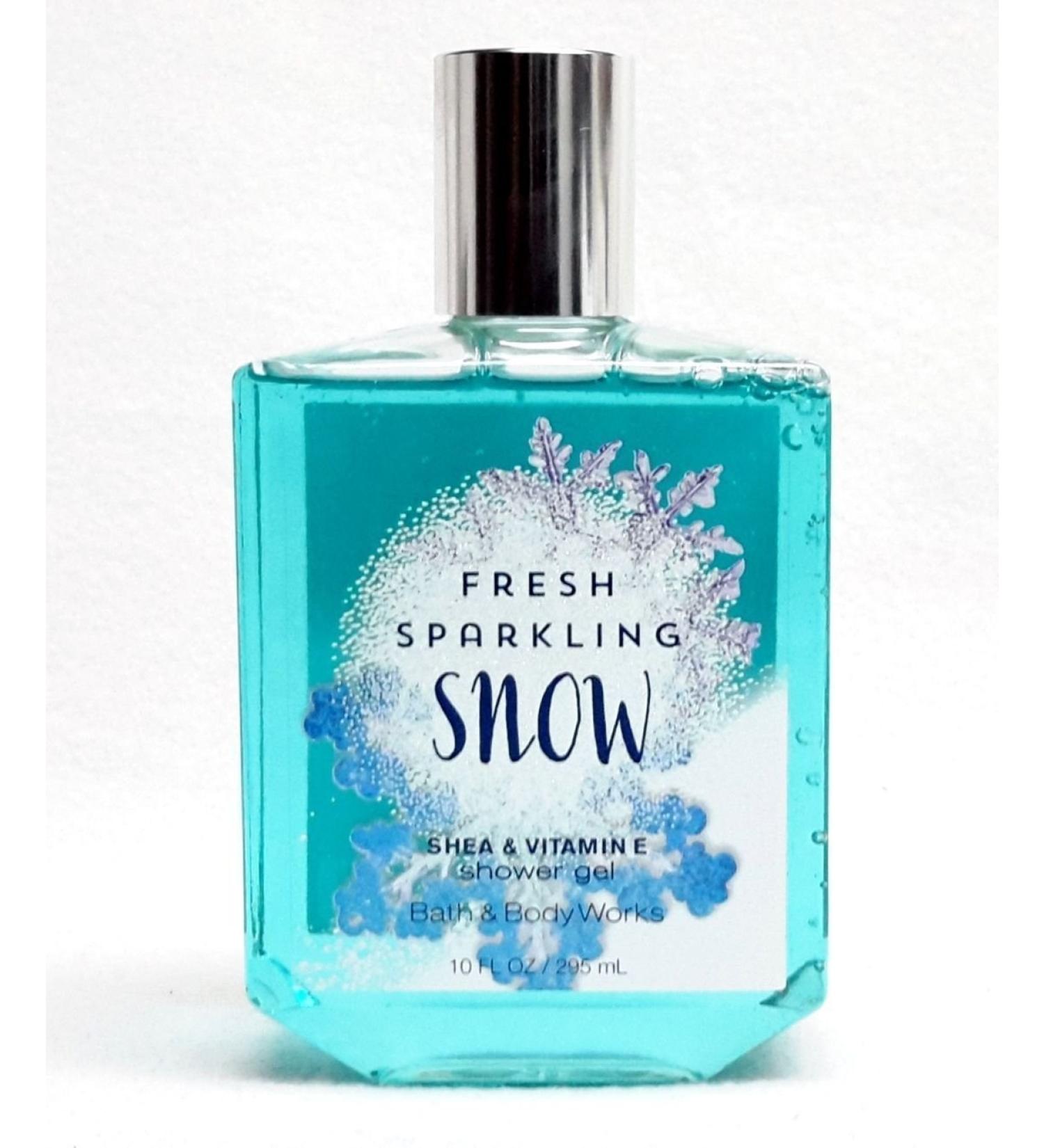 NEW BATH & BODY WORKS FRESH SPARKLING SNOW SHOWER GEL WASH SHEA VITAMIN E 10 OZ
