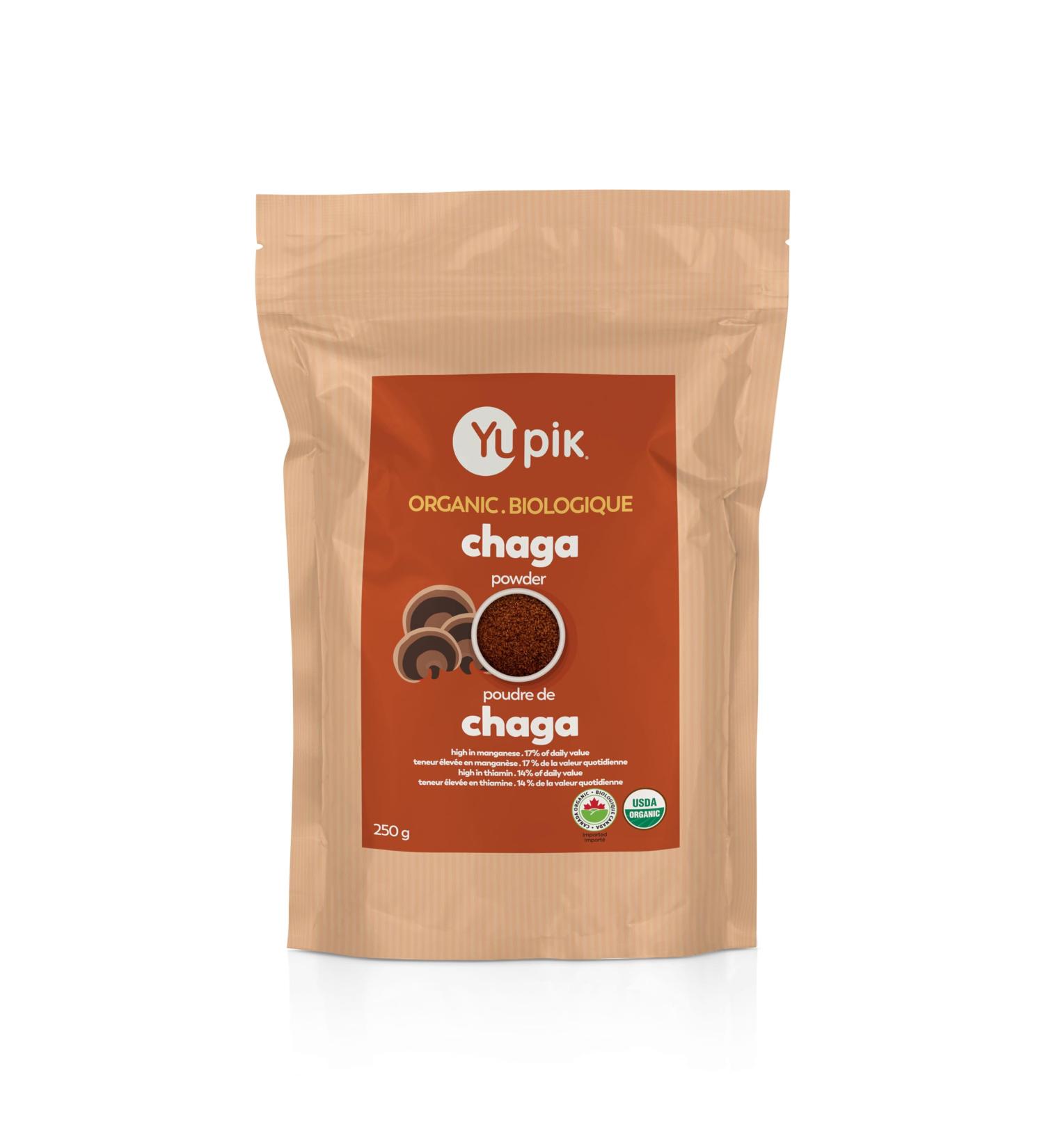 Yupik Organic Chaga Mushroom Powder Non-GMO Vegan Gluten-Free 250g - Buy Online on GoSupps.com