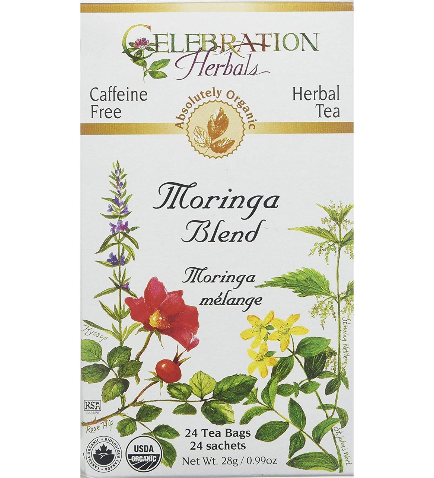 CELEBRATION HERBALS Moringa Blend Tea Organic 24 Bag 0.02 Pound