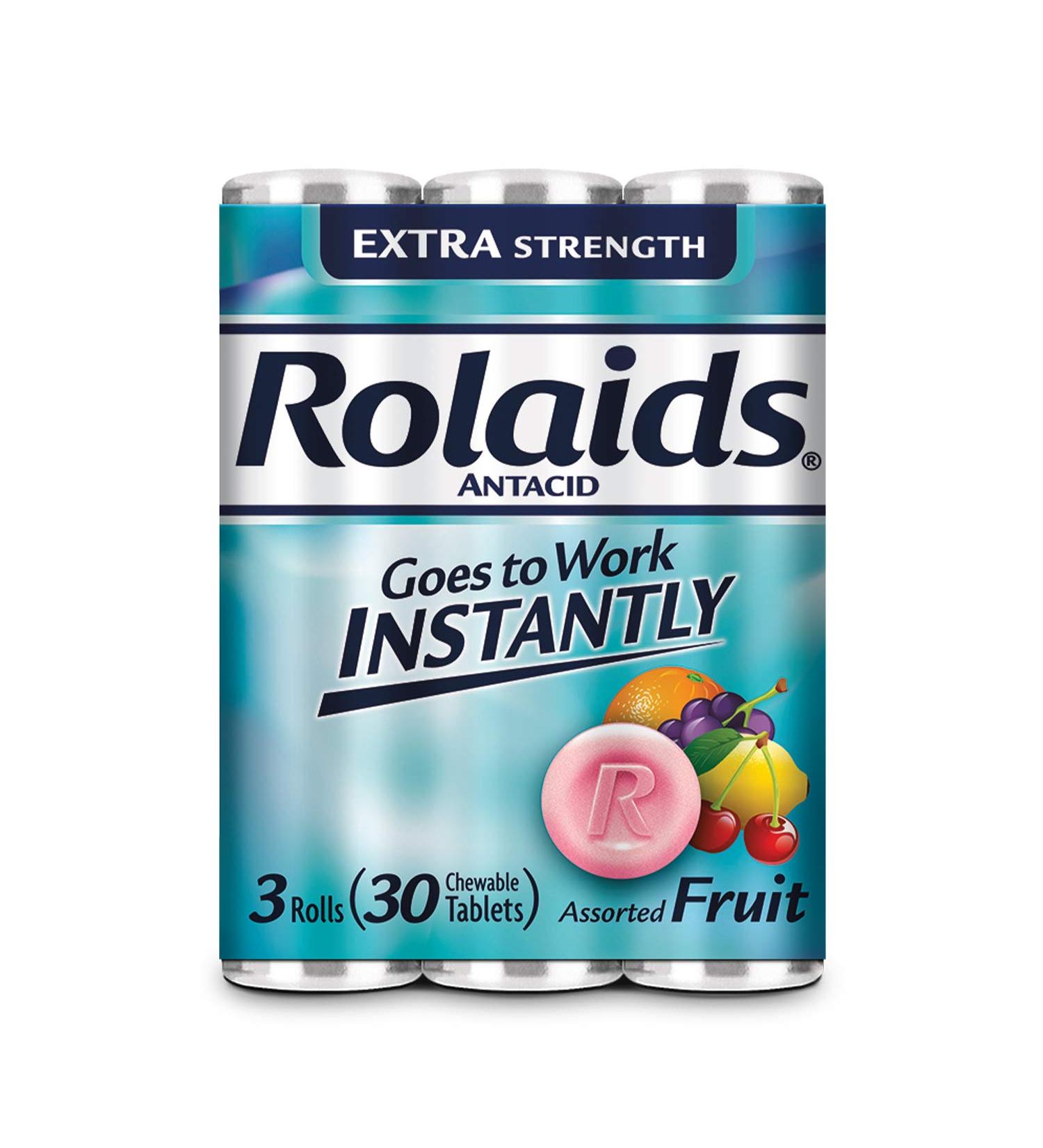 Rolaids Extra Strength Assorted Fruit Chewable Tablets - 360-Count (12 Packs) - Buy Online on GoSupps.com