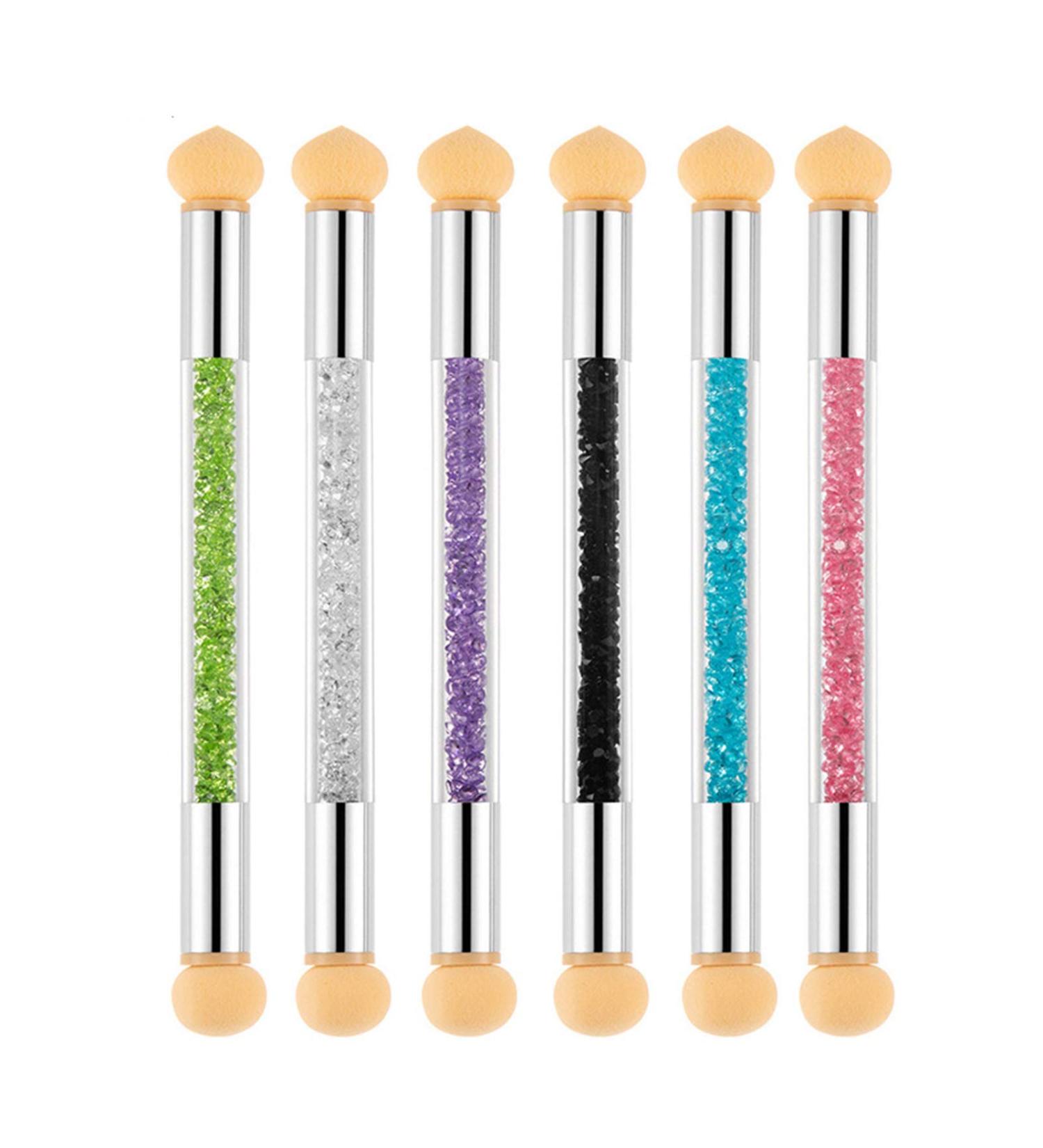6-Part Double-Sided Nail Art Brush Set - Professional Manicure Tools for Art & Design - Perfect for Home & Salon Use - International Shipping Available - Buy Online on GoSupps.com