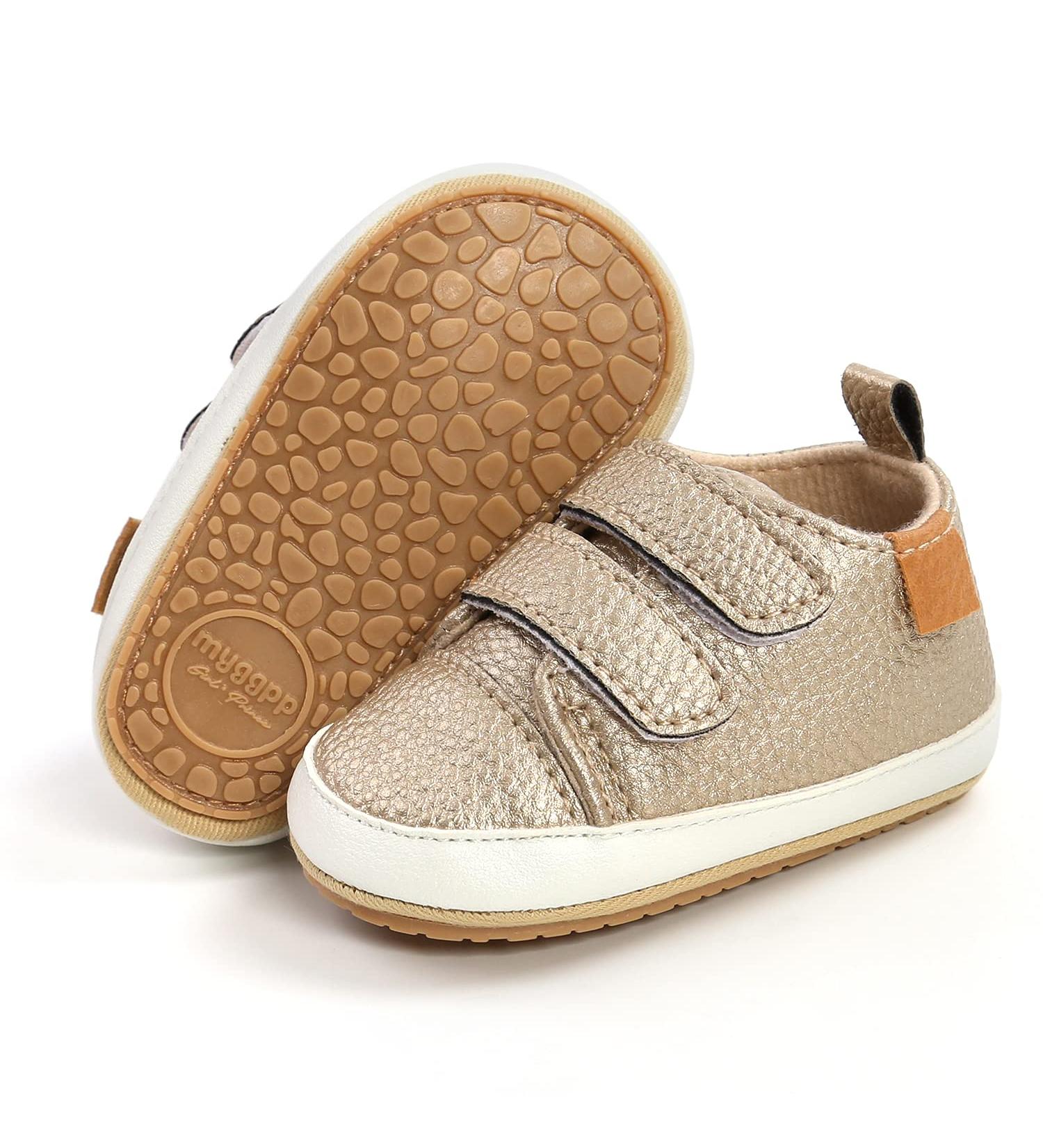 RVROVIC Baby Oxford Loafer Flats - Anti-Slip PU Leather Soft Sole Baby Shoes (Gold, 0-6 Months) - Buy Online on GoSupps.com