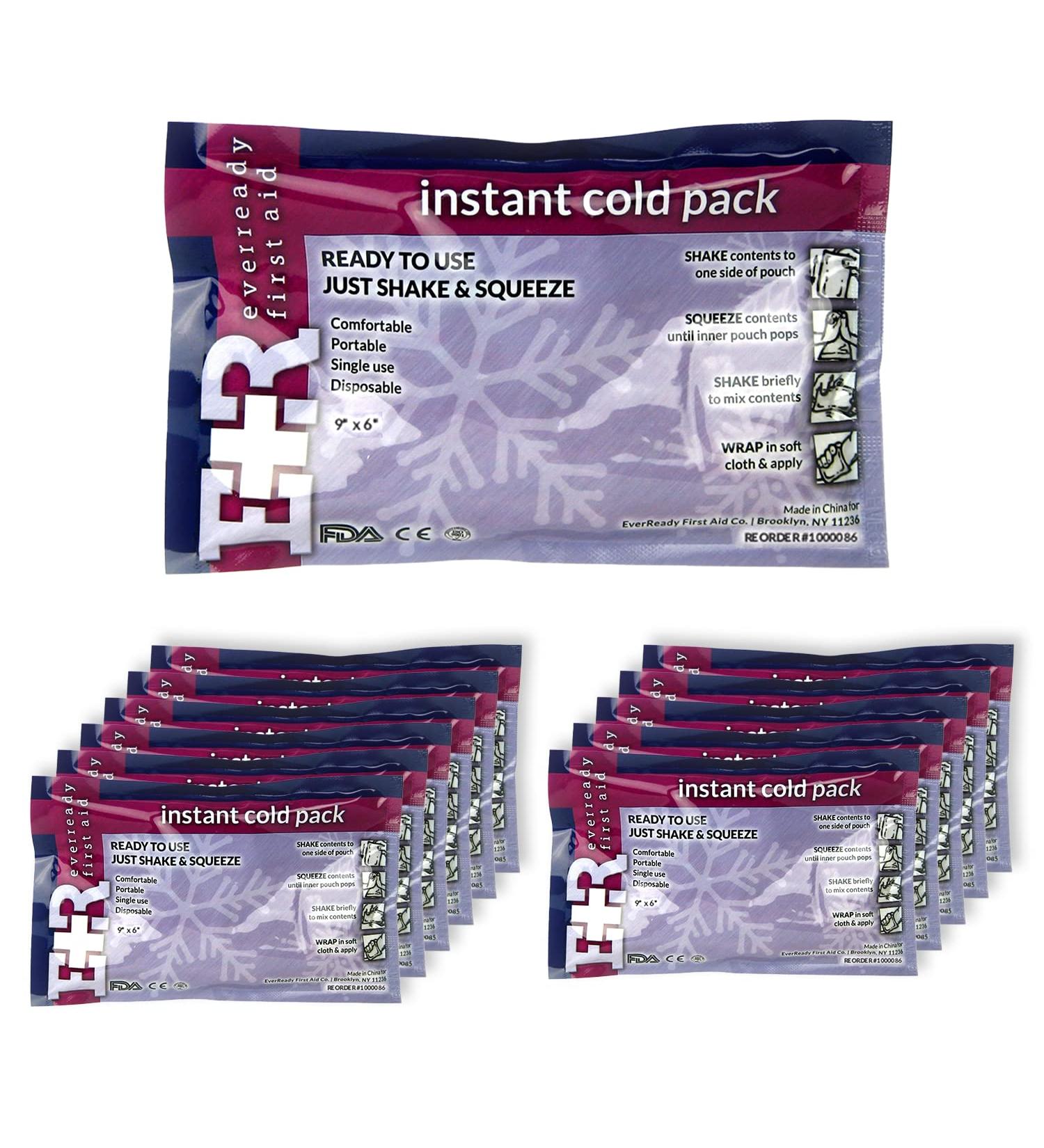 12 Pack Disposable Cold Compress Therapy Instant Ice Packs 6x9 - 12 Count - Buy Online on GoSupps.com