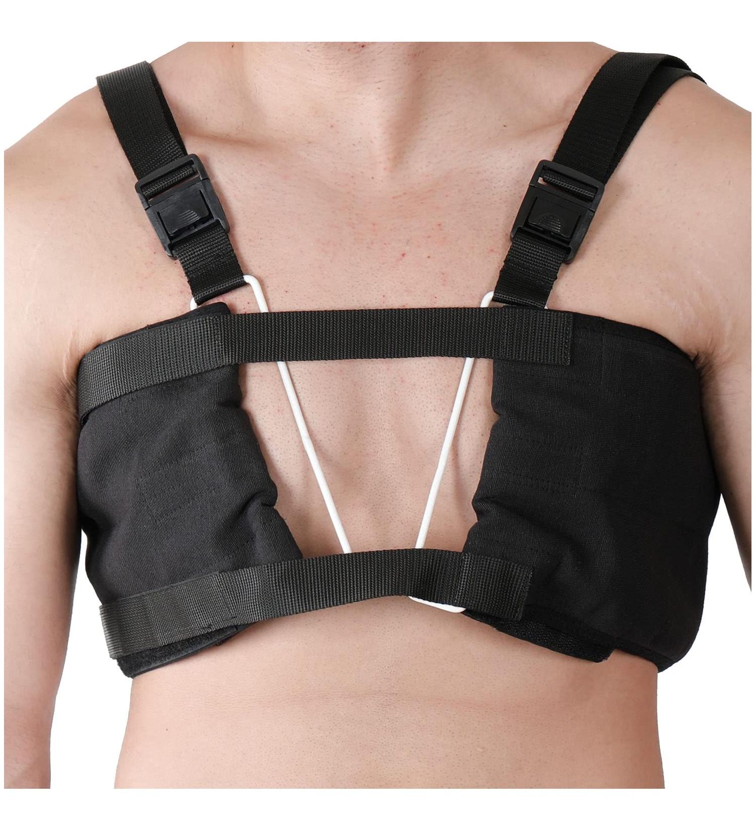 Armor Chest Support Brace - Small Size, Black Color, Unisex for Thoracic Stability Post-Surgery or Injuries - Buy Online on GoSupps.com